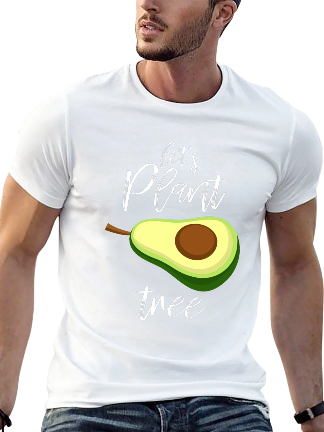 Lets Plant Tree T-Shirt - Avocado Design