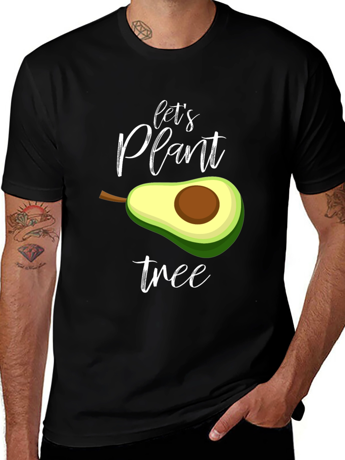 Lets Plant Tree T-Shirt - Avocado Design