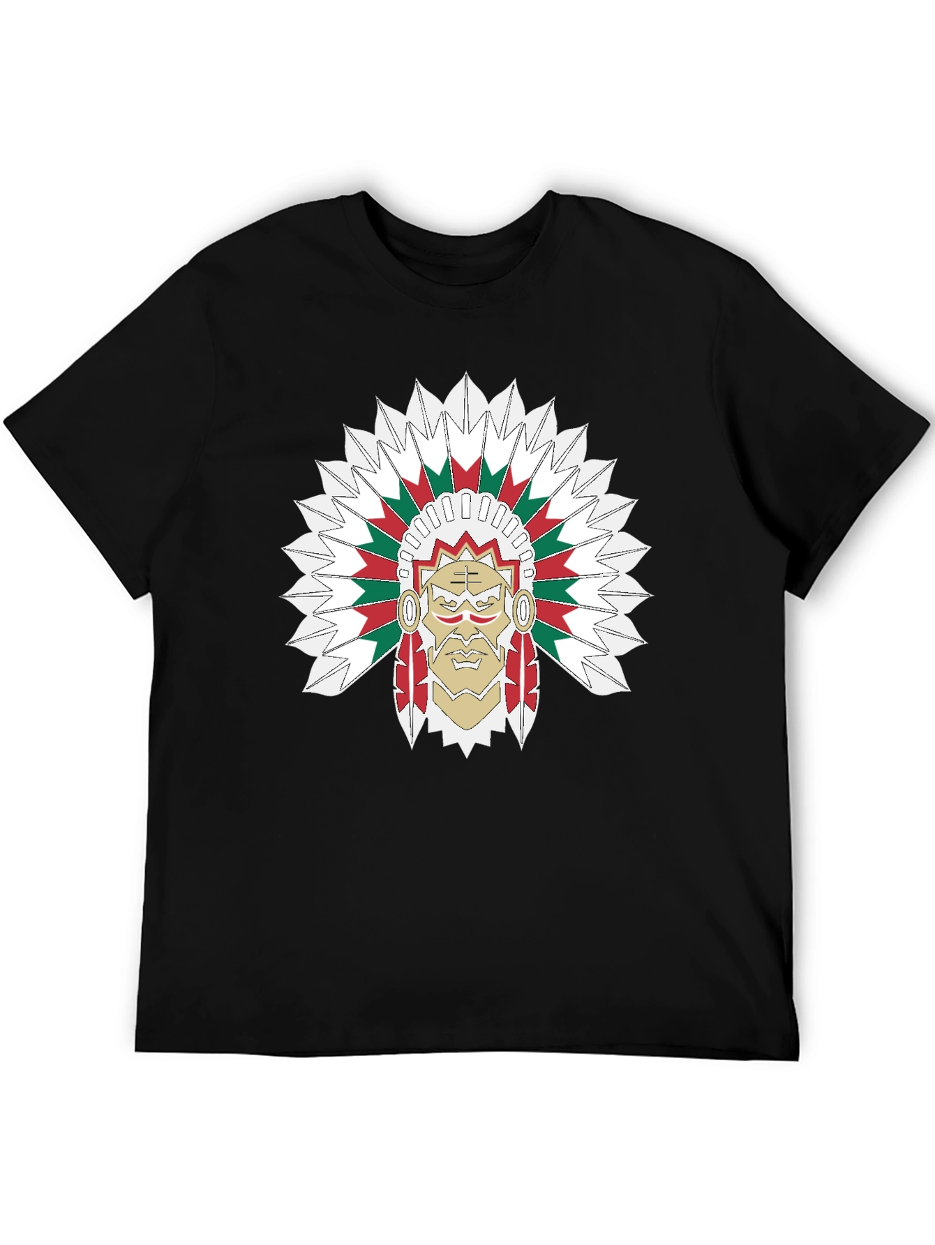 Chief Headdress Graphic Black T-Shirt