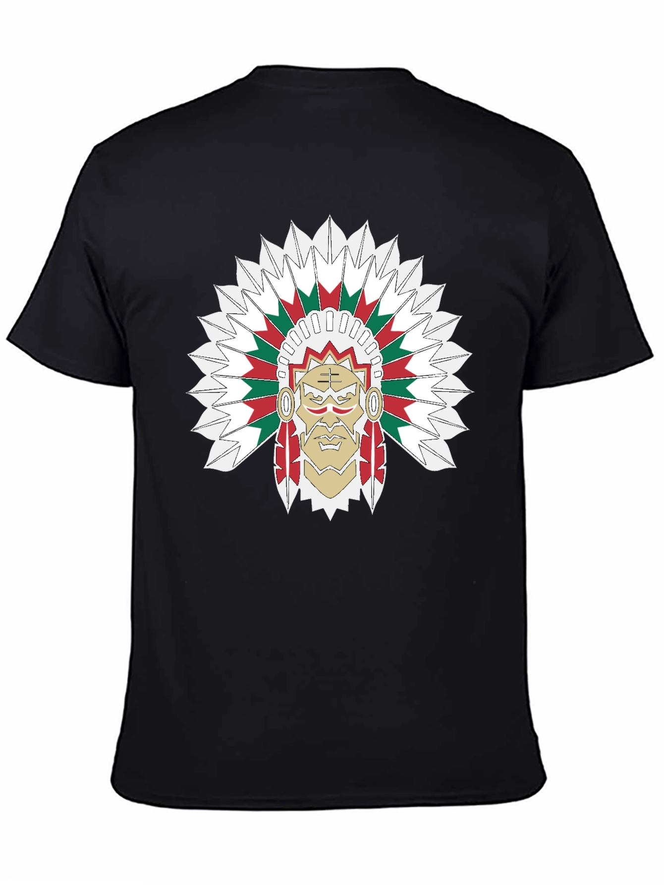 Chief Headdress Graphic Black T-Shirt