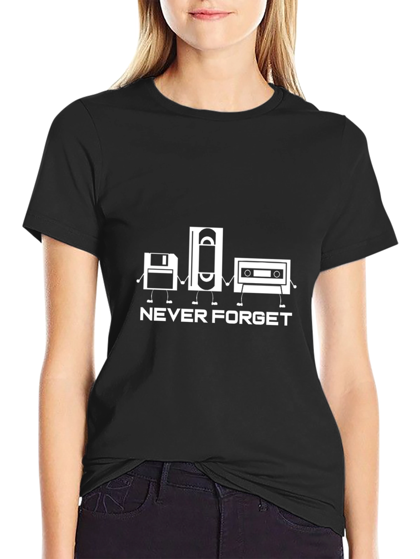 Never Forget Throwback T-Shirt - Black