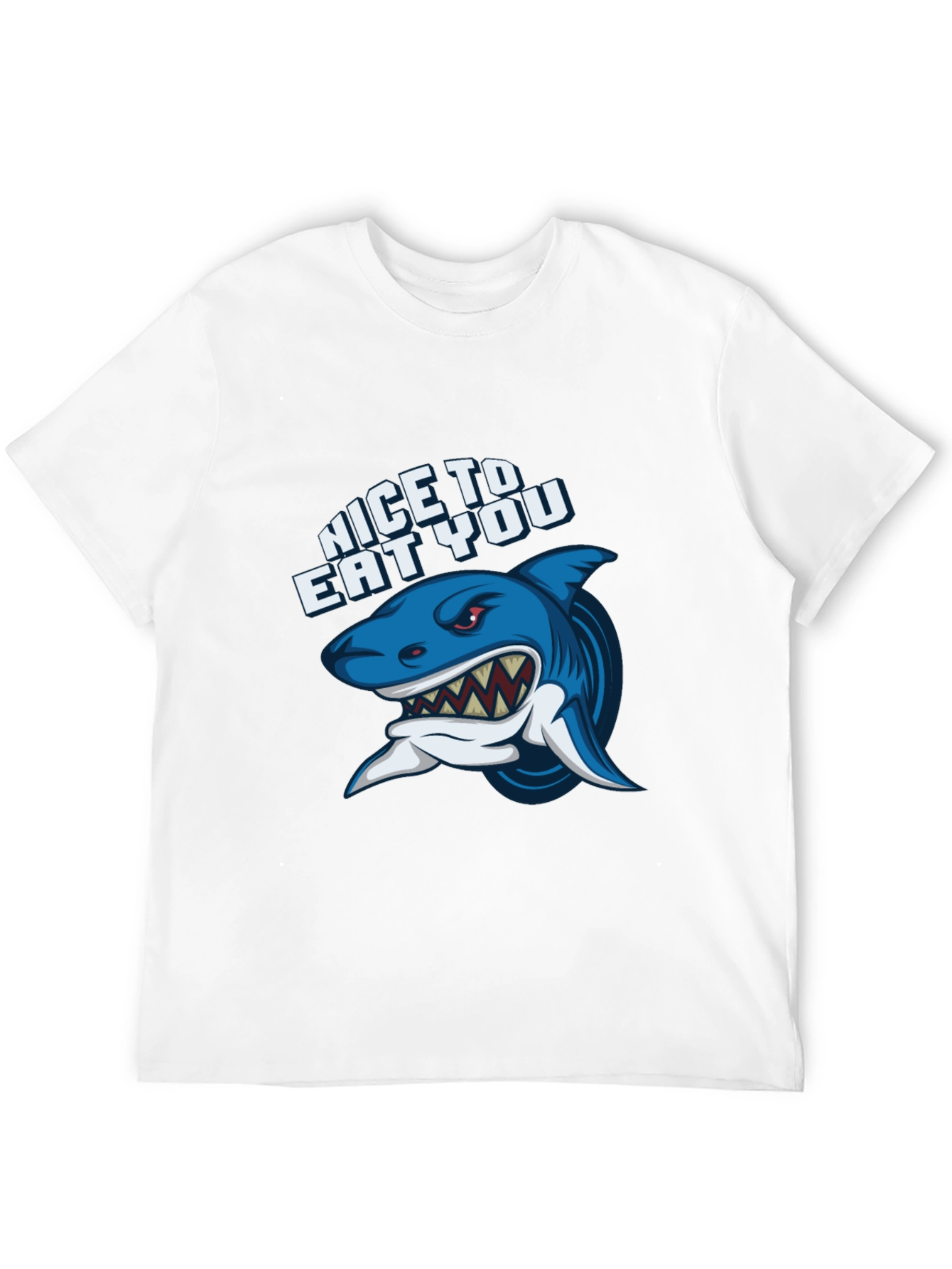 Shark Graphic Black T-Shirt - Nice to Eat You
