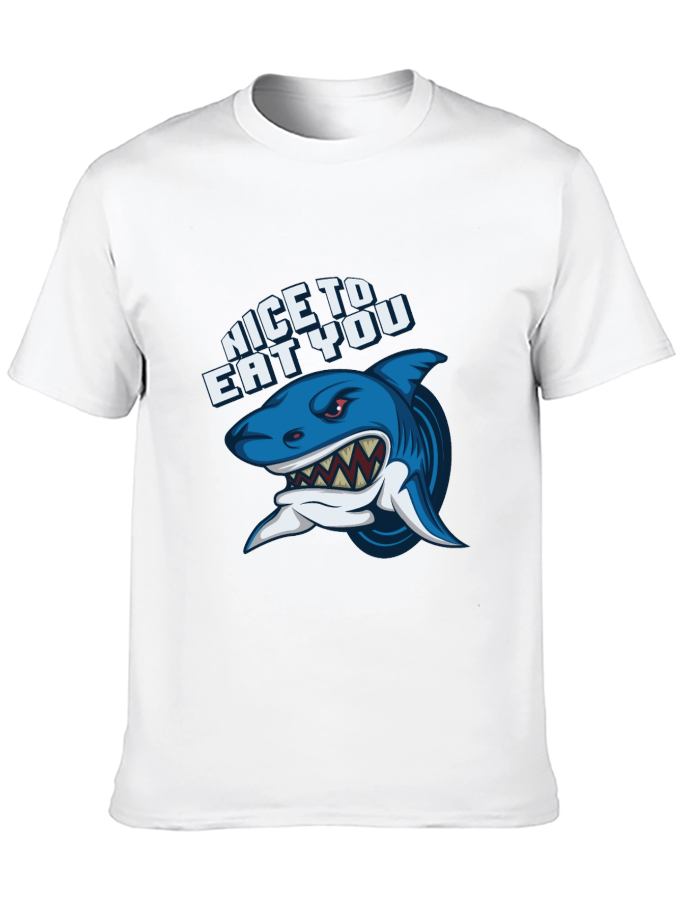 Shark Graphic Black T-Shirt - Nice to Eat You