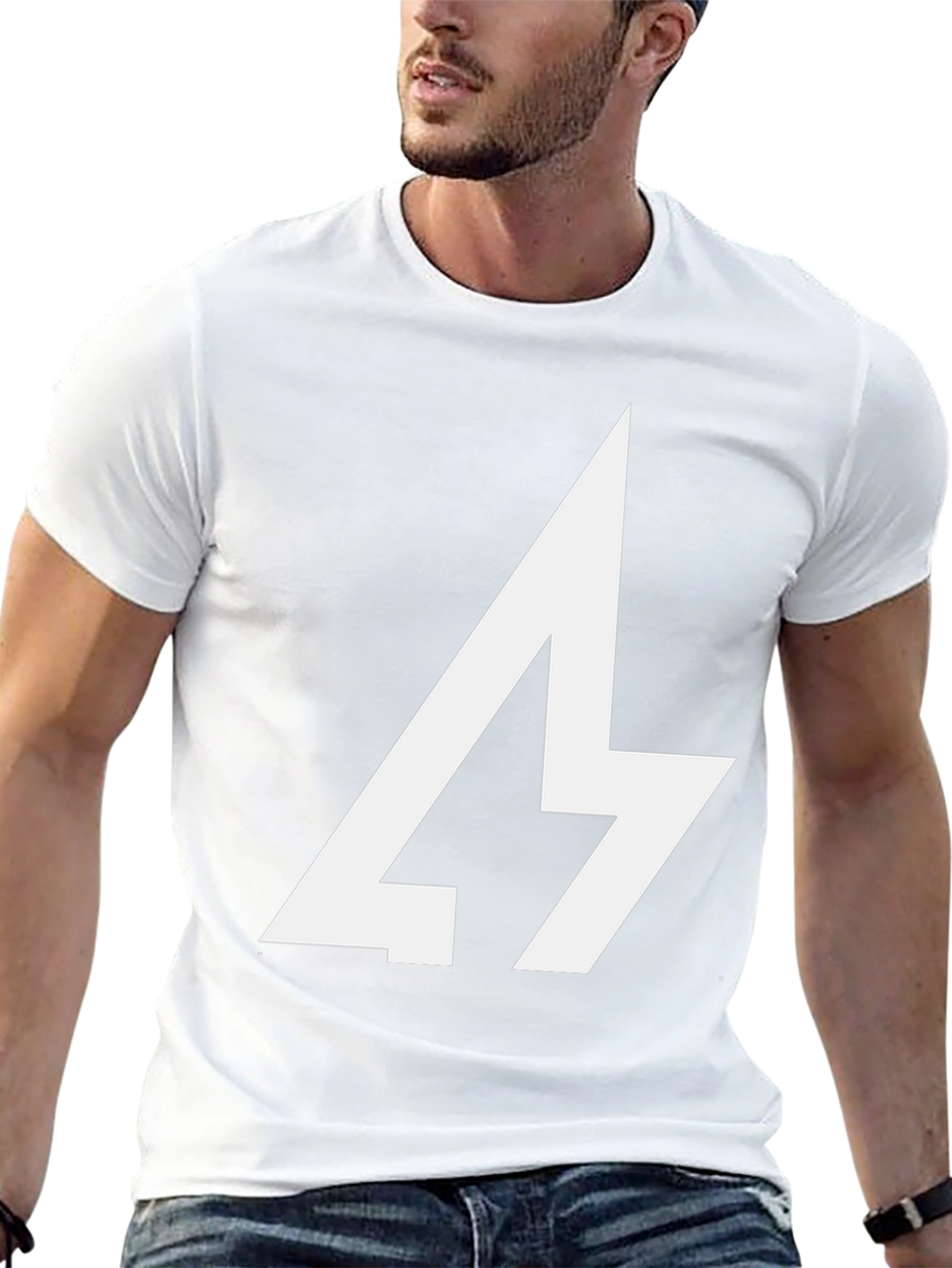 Bold Graphic Tee - Lightning Bolt Design