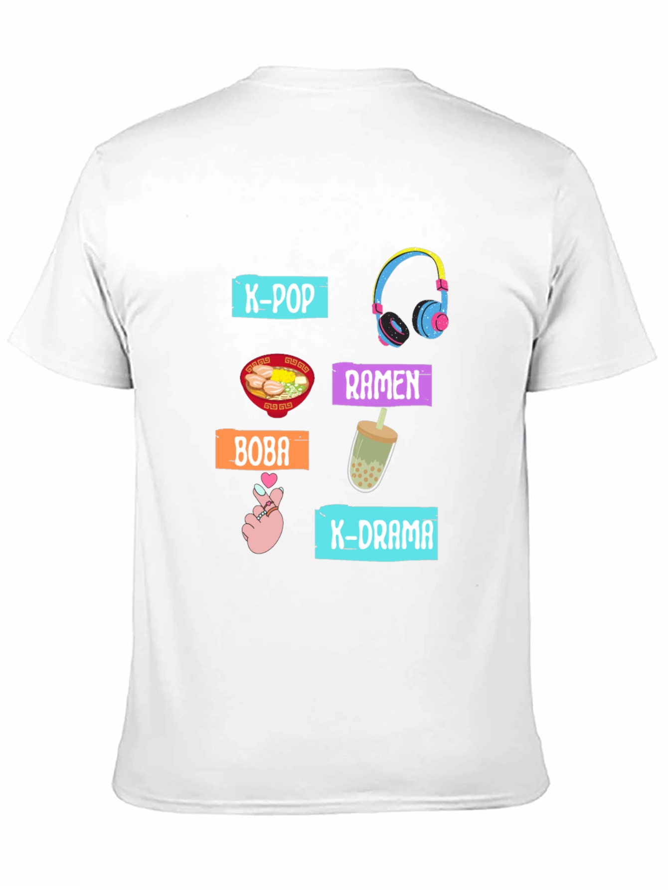 K-Culture T-Shirt K-Pop K-Drama Ramen Boba Design