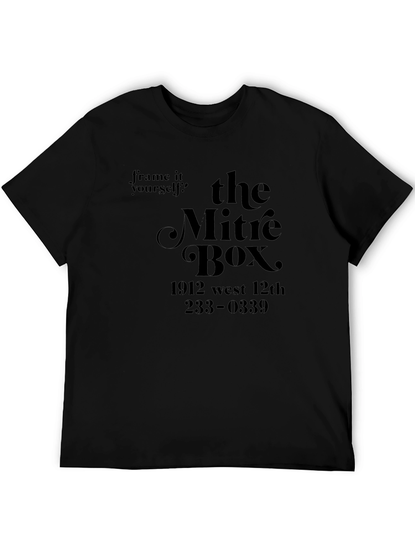 The Mitre Box Black Graphic T-Shirt
