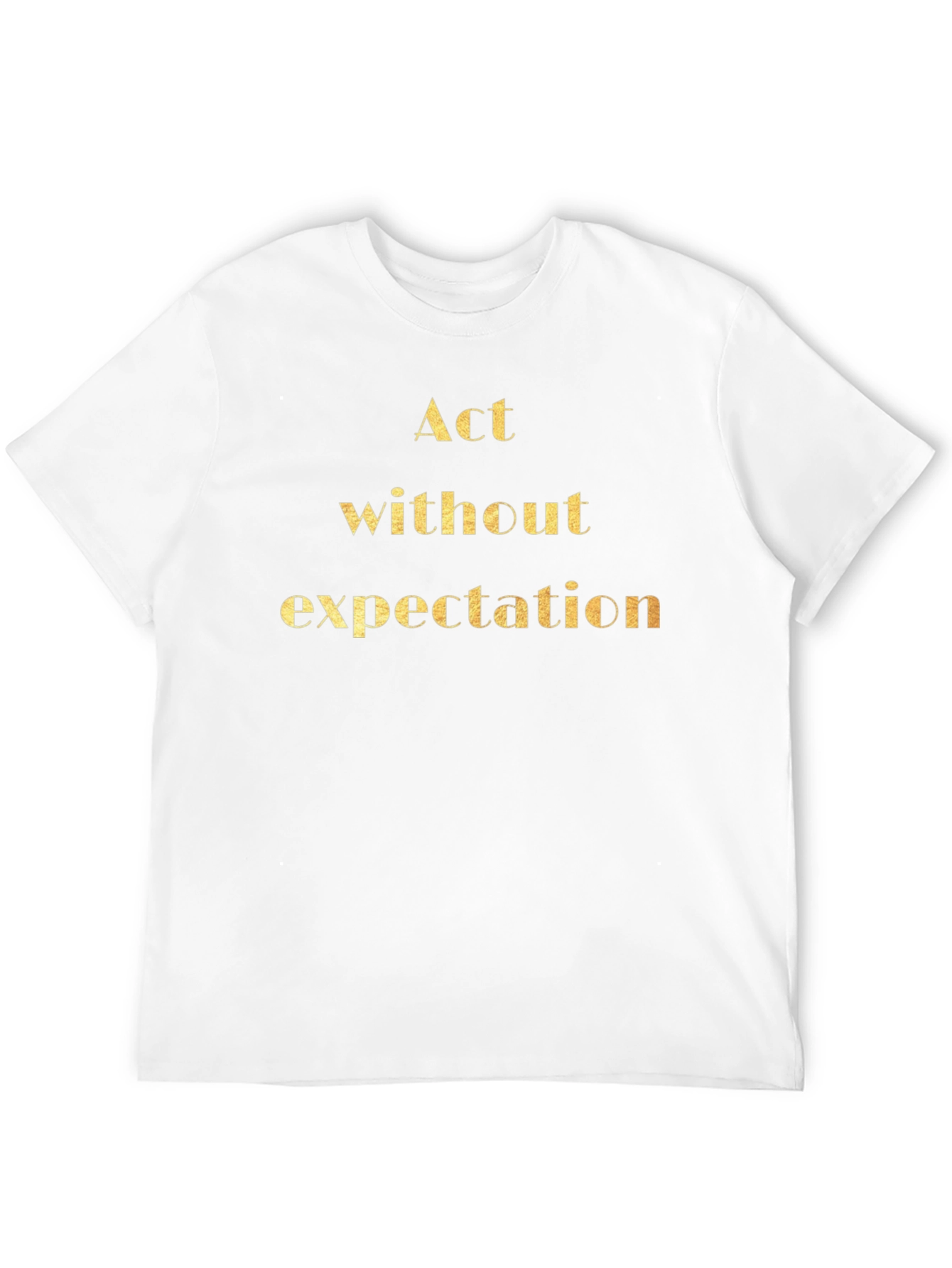 Act Without Expectation Black Graphic T-Shirt