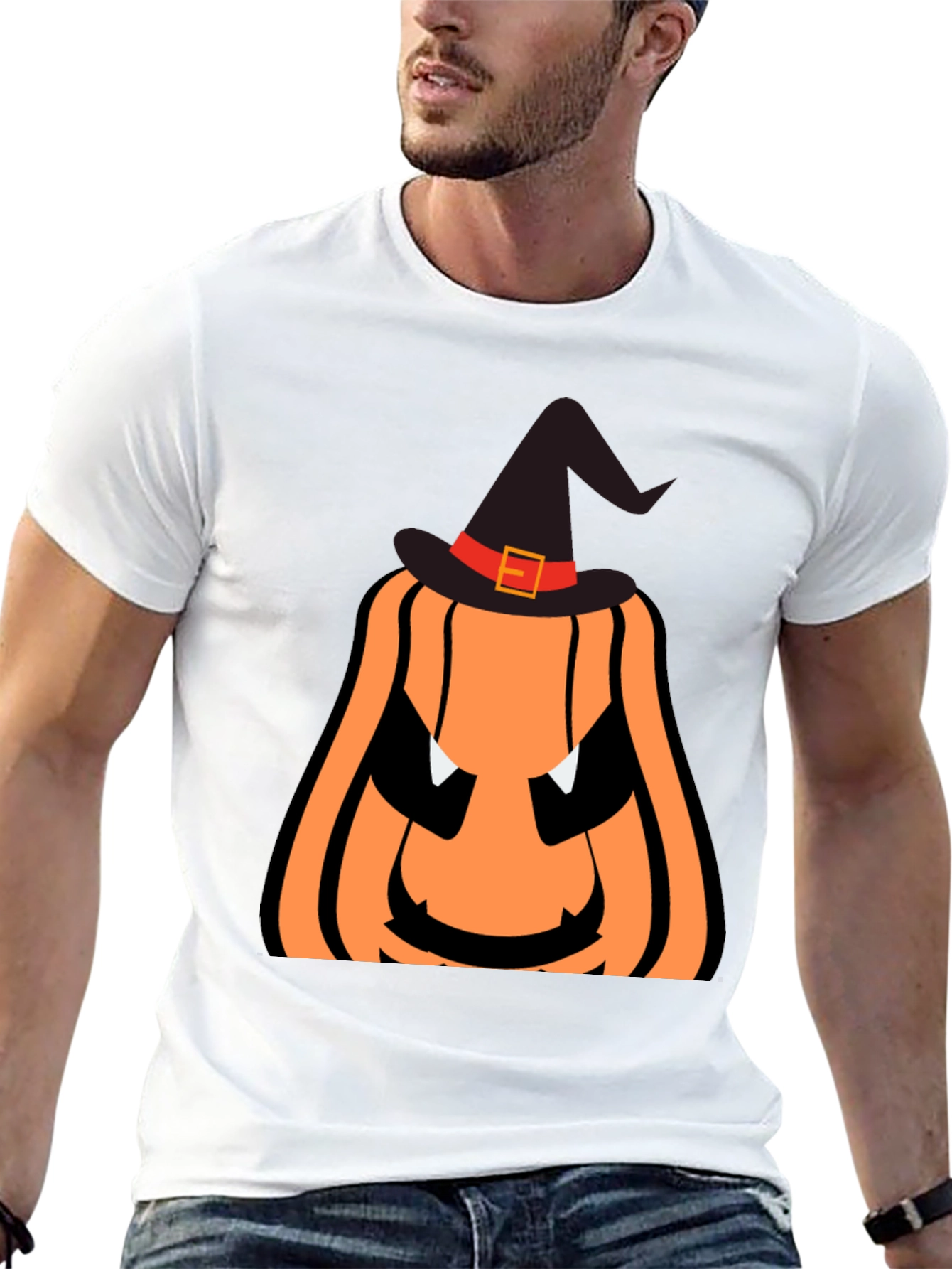 Halloween Pumpkin Witch Hat T-Shirt