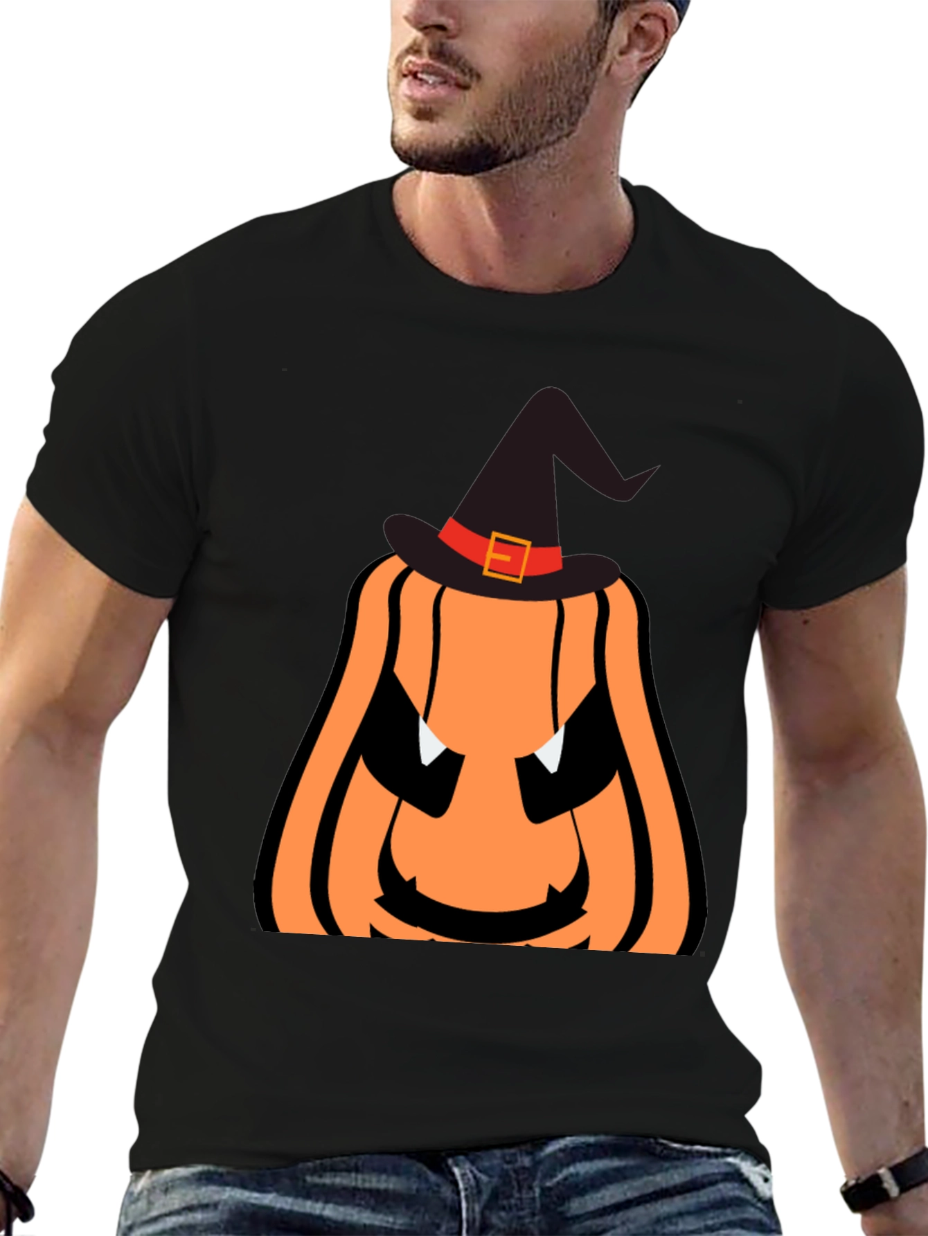 Halloween Pumpkin Witch Hat T-Shirt