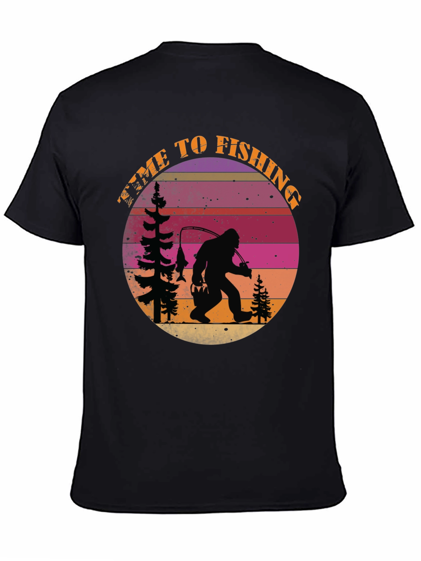 Time To Fishing Bigfoot T-Shirt