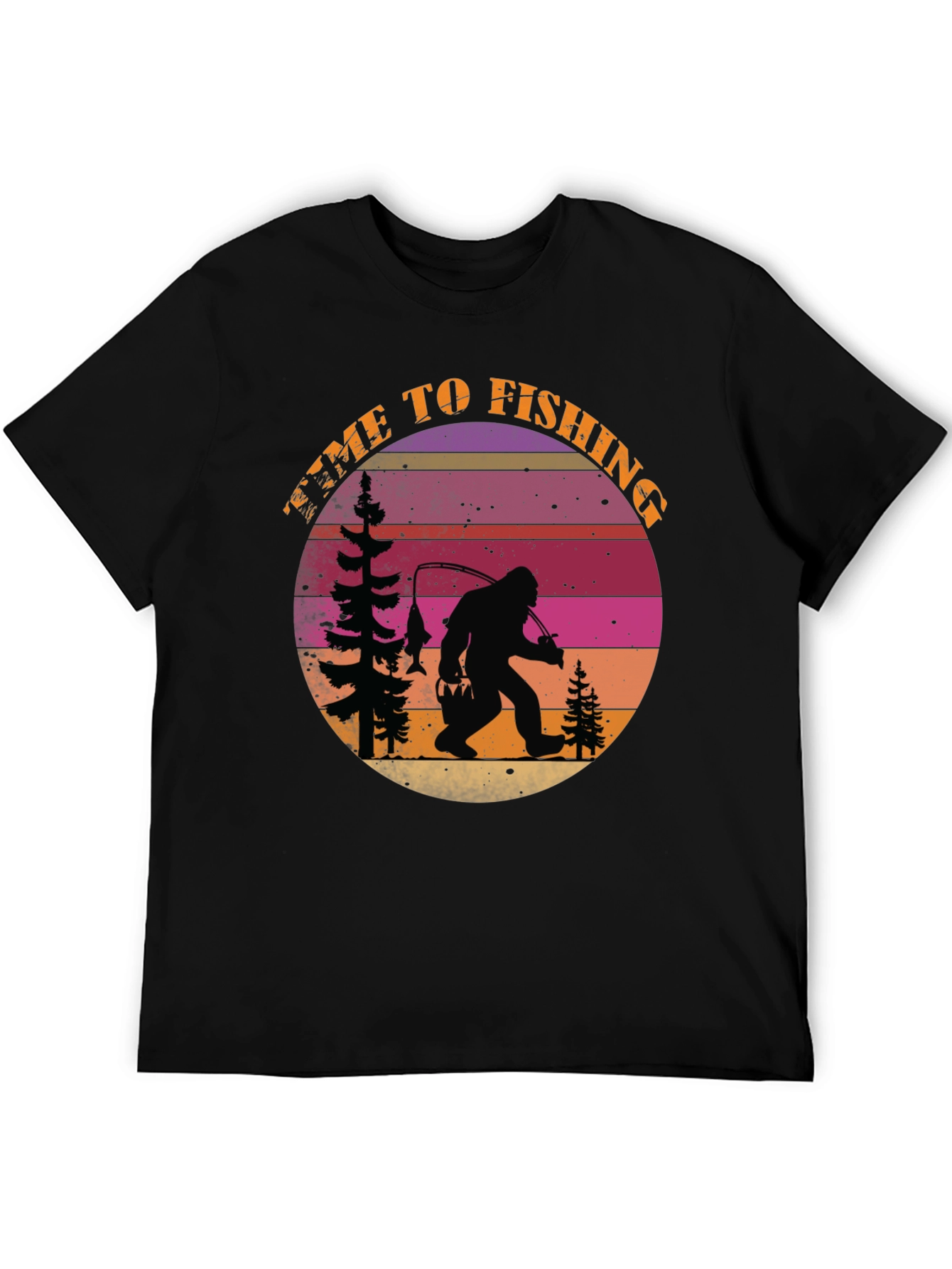 Time To Fishing Bigfoot T-Shirt