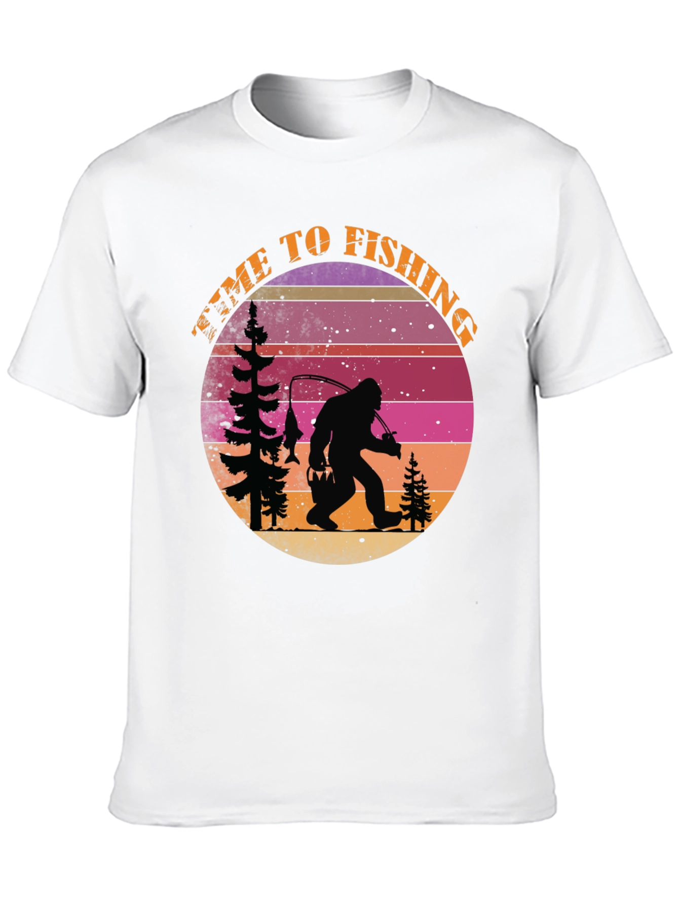 Time To Fishing Bigfoot T-Shirt