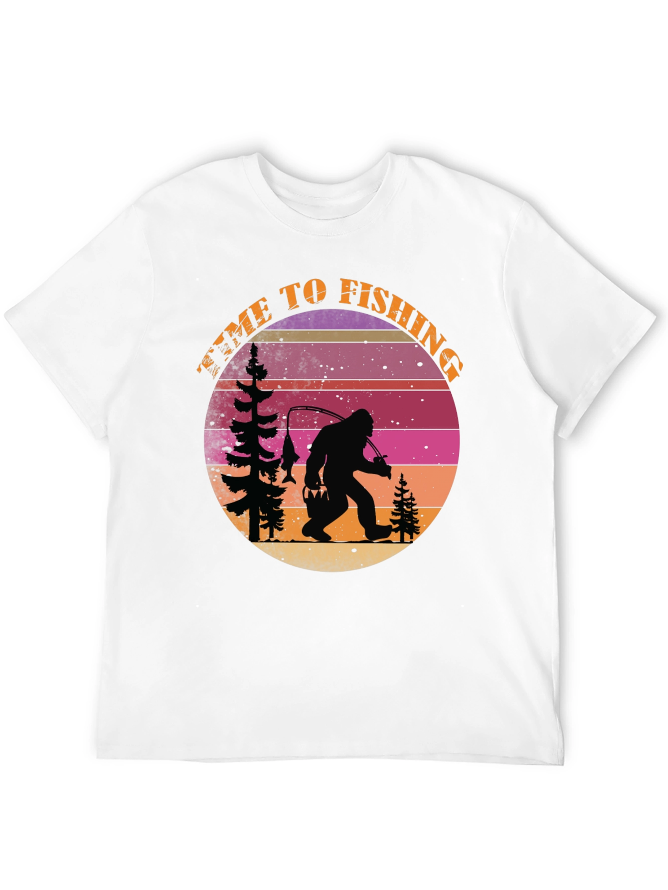 Time To Fishing Bigfoot T-Shirt