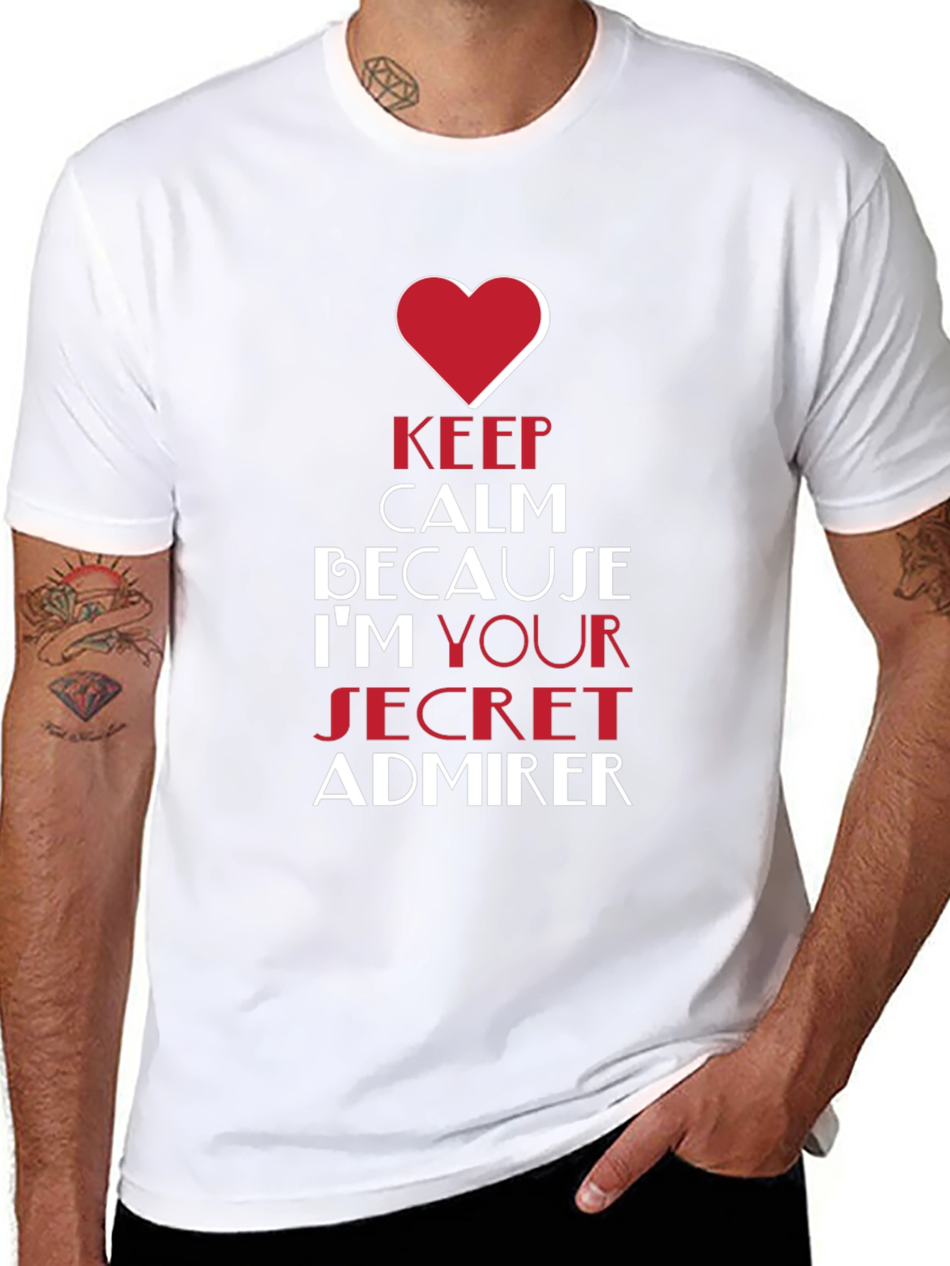Keep Calm Im Your Secret Admirer Black T-Shirt