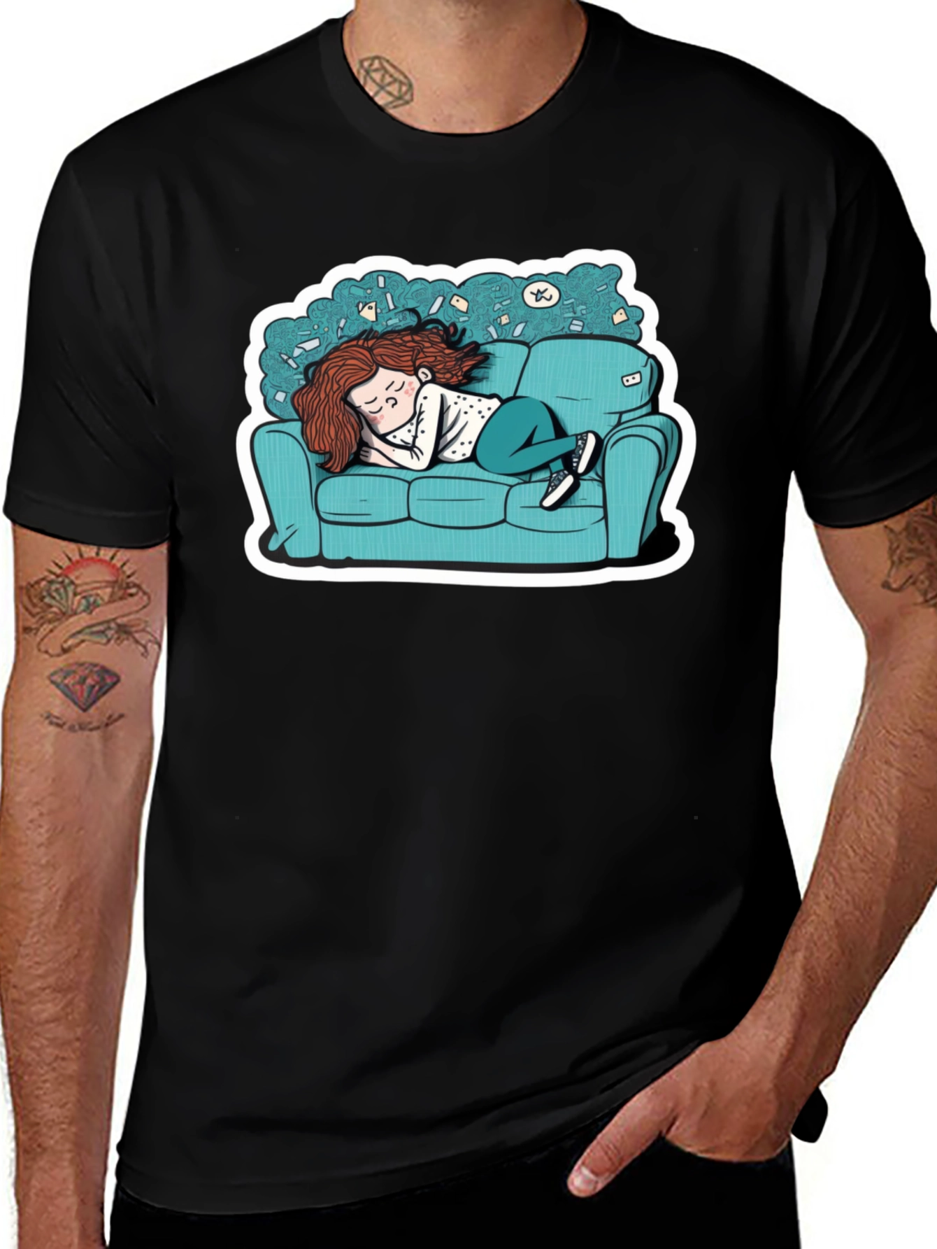 Comfy Couch Napping T-Shirt