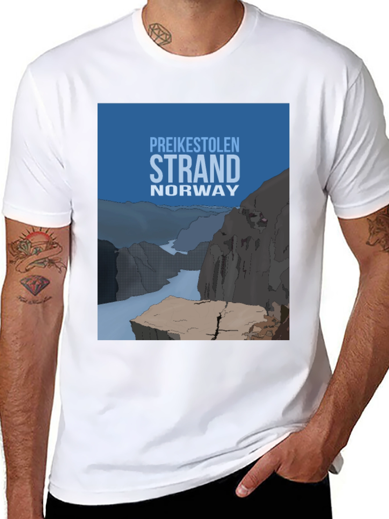 Preikestolen Strand Norway Graphic T-Shirt