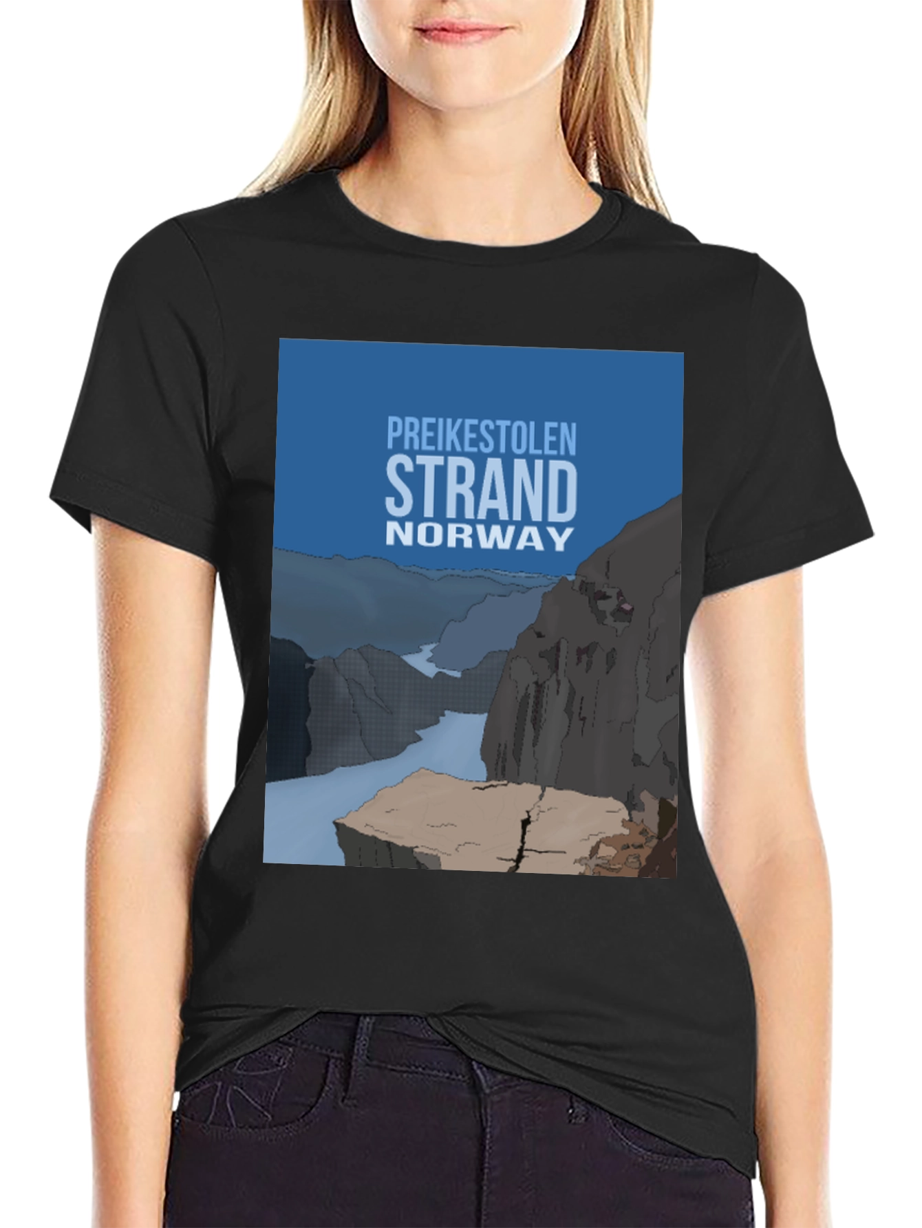 Preikestolen Strand Norway Graphic T-Shirt