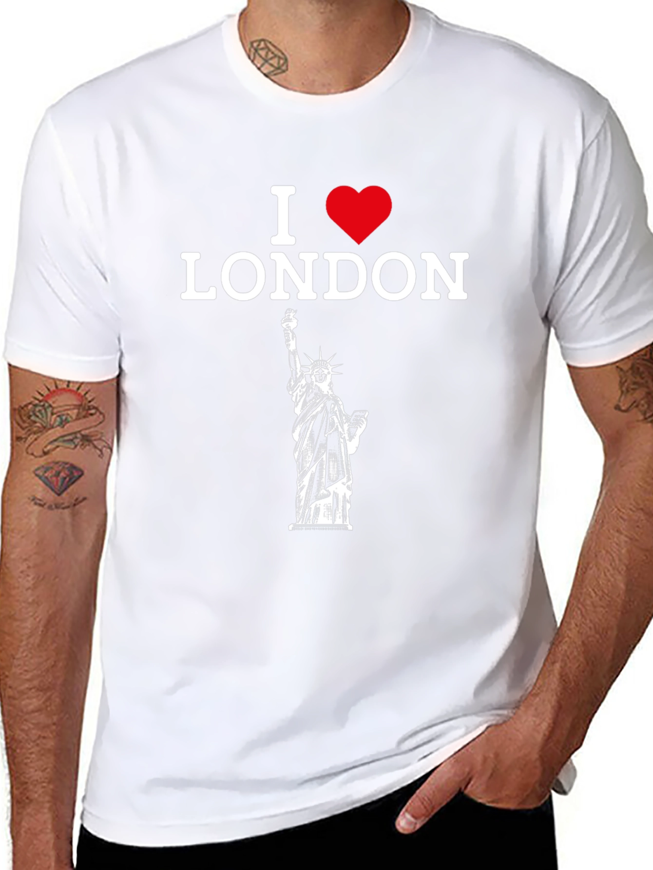 I Love London Statue of Liberty Graphic Tee