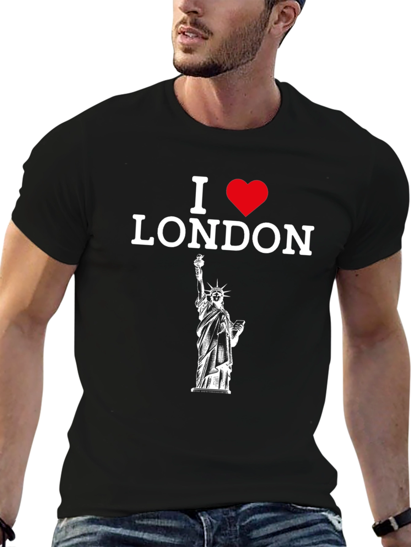 I Love London Statue of Liberty Graphic Tee