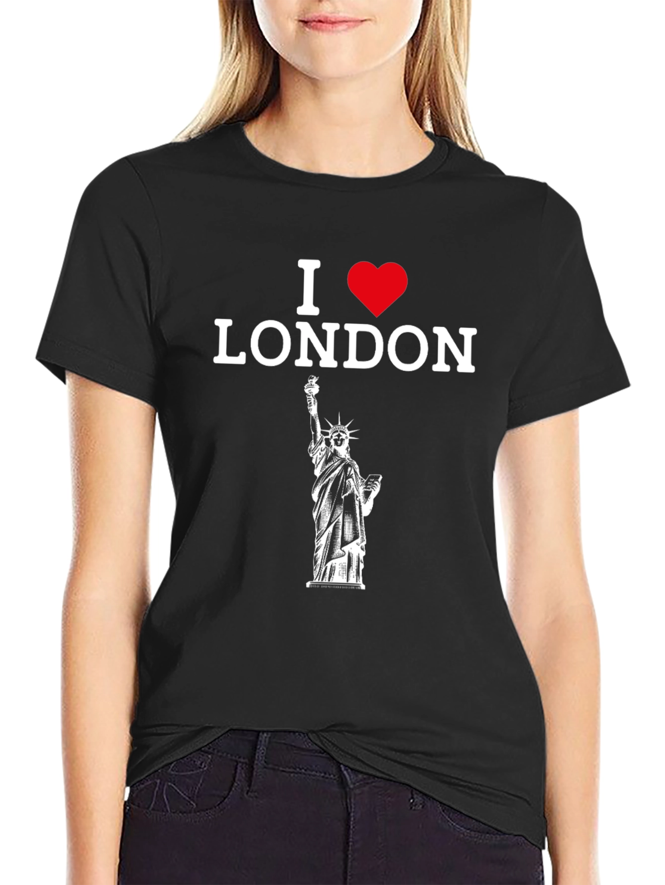 I Love London Statue of Liberty Graphic Tee