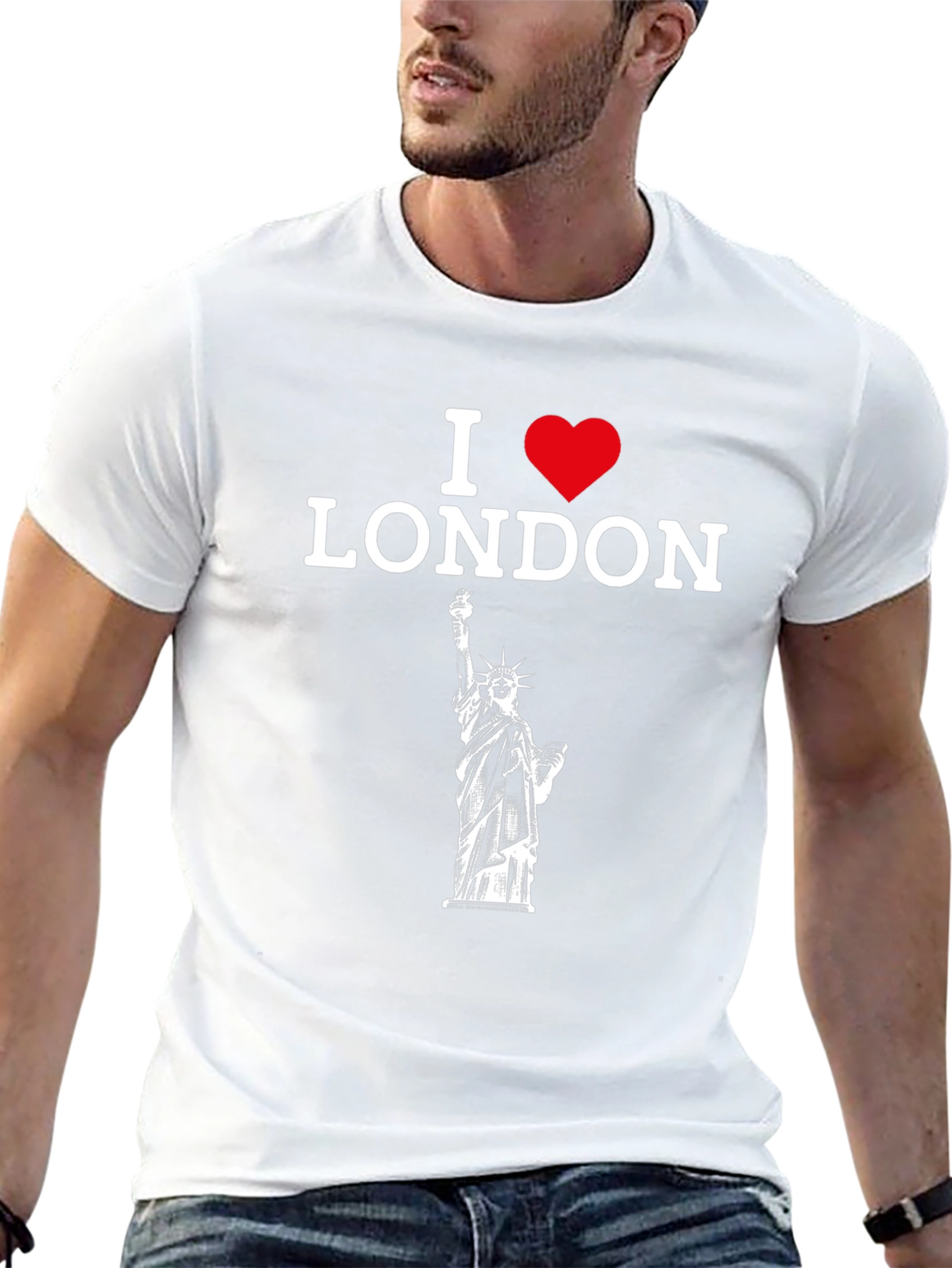 I Love London Statue of Liberty Graphic Tee