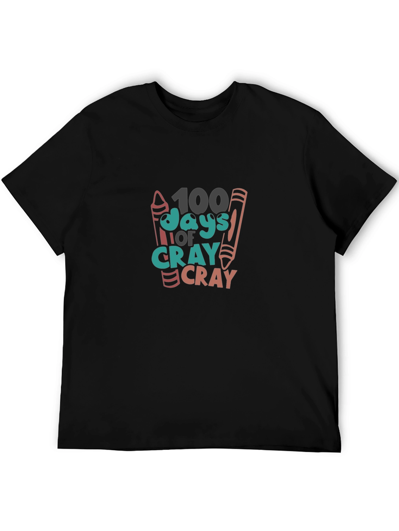 100 Days of School Crayon Graphic Tee