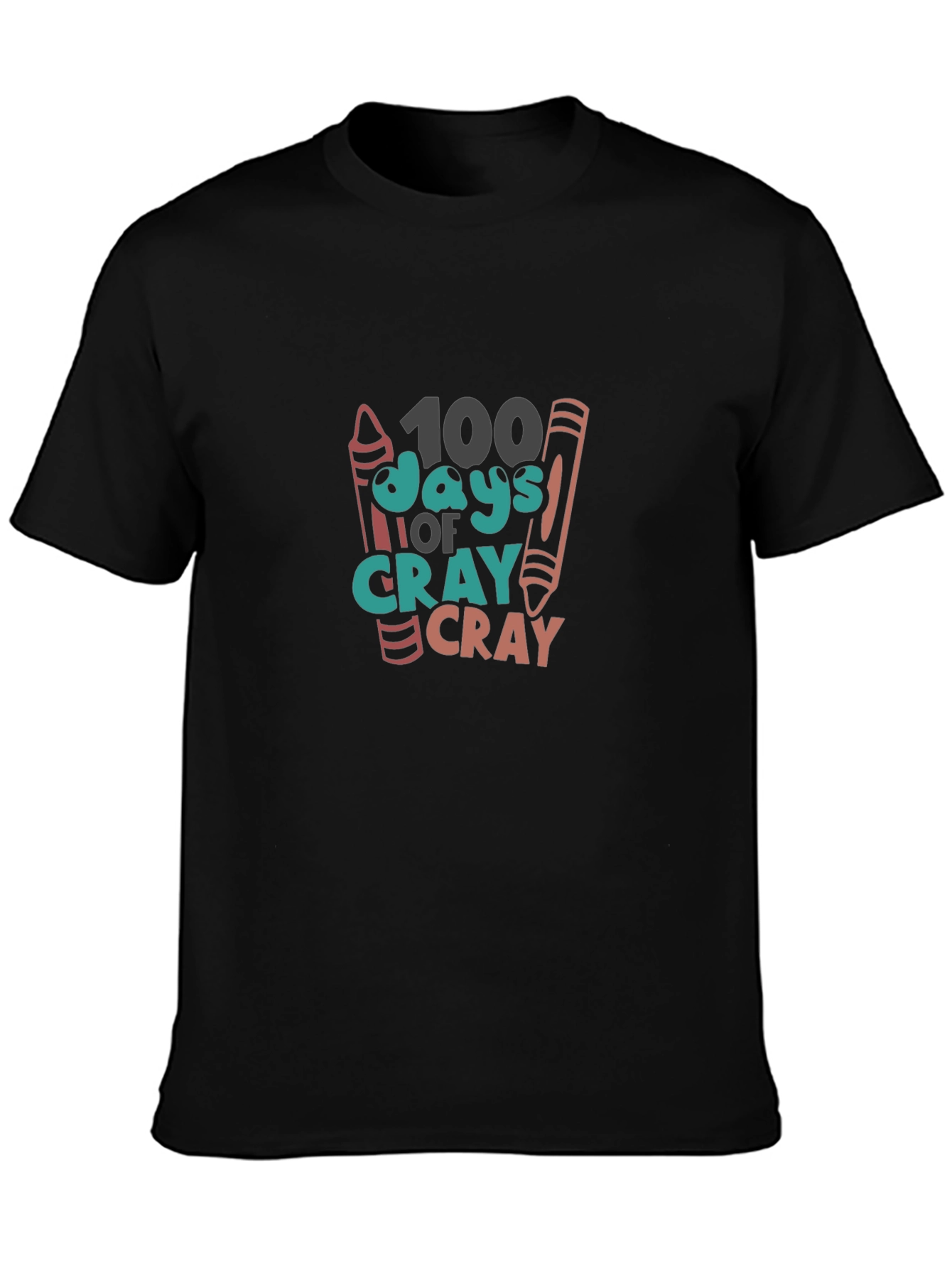 100 Days of School Crayon Graphic Tee
