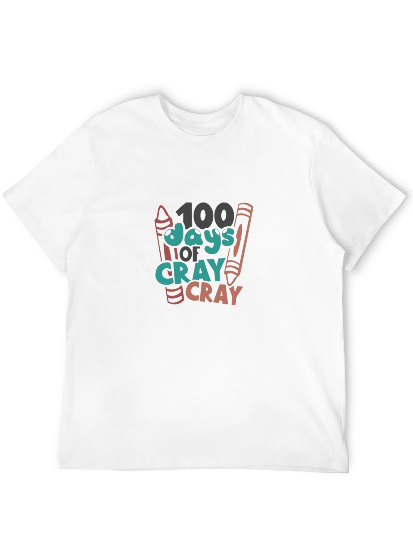 100 Days of School Crayon Graphic Tee