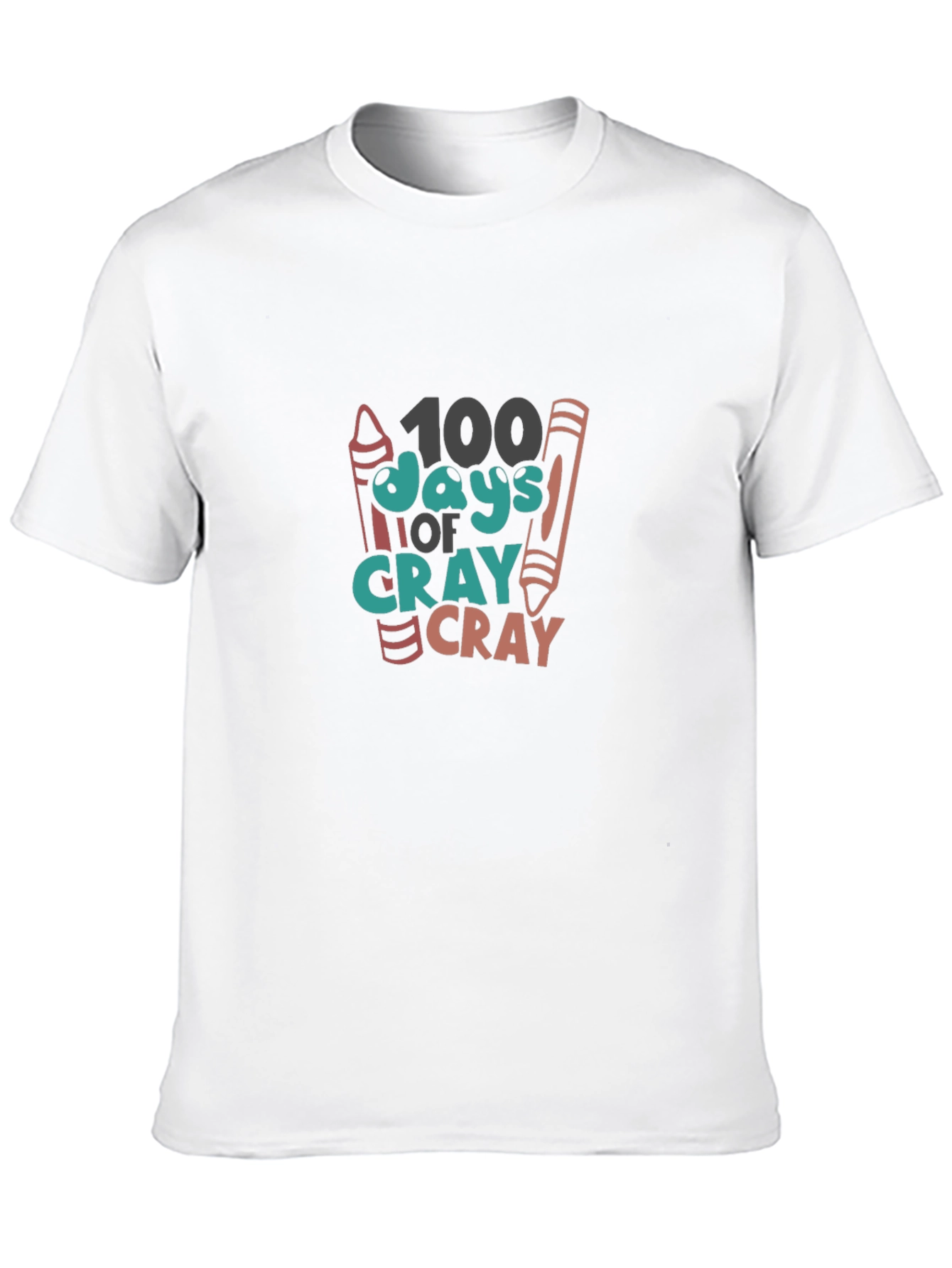 100 Days of School Crayon Graphic Tee