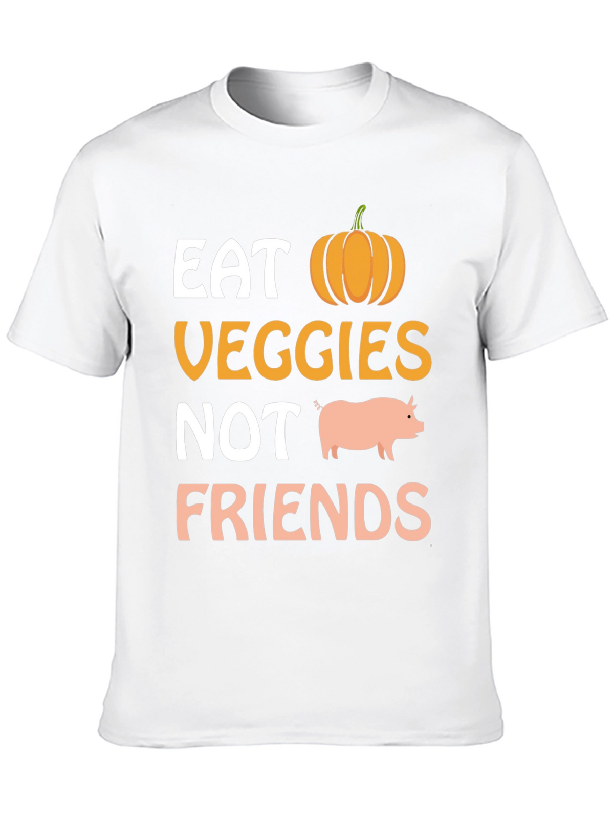 Eat Veggies Not Friends Vegan Graphic T-Shirt