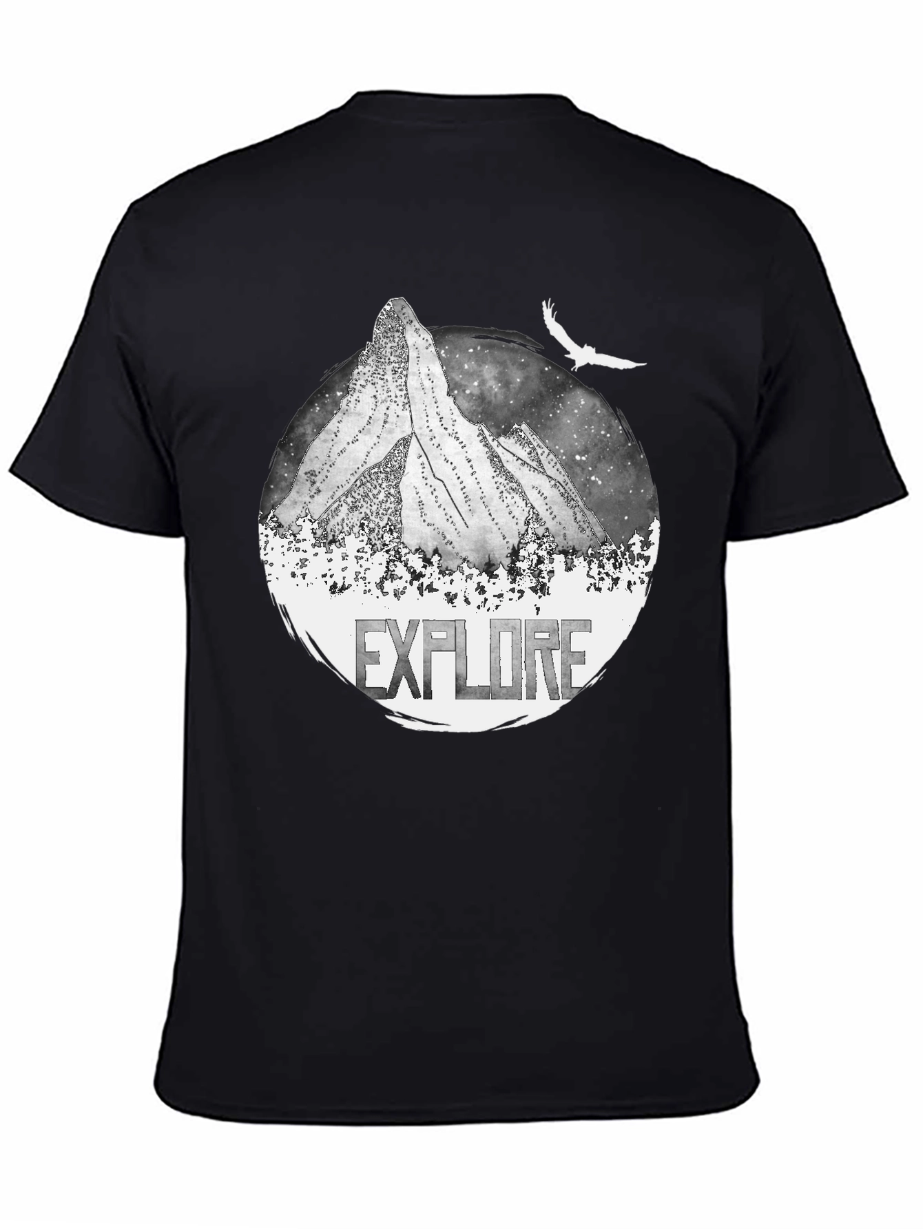 Explore Mountain Graphic Black T-Shirt
