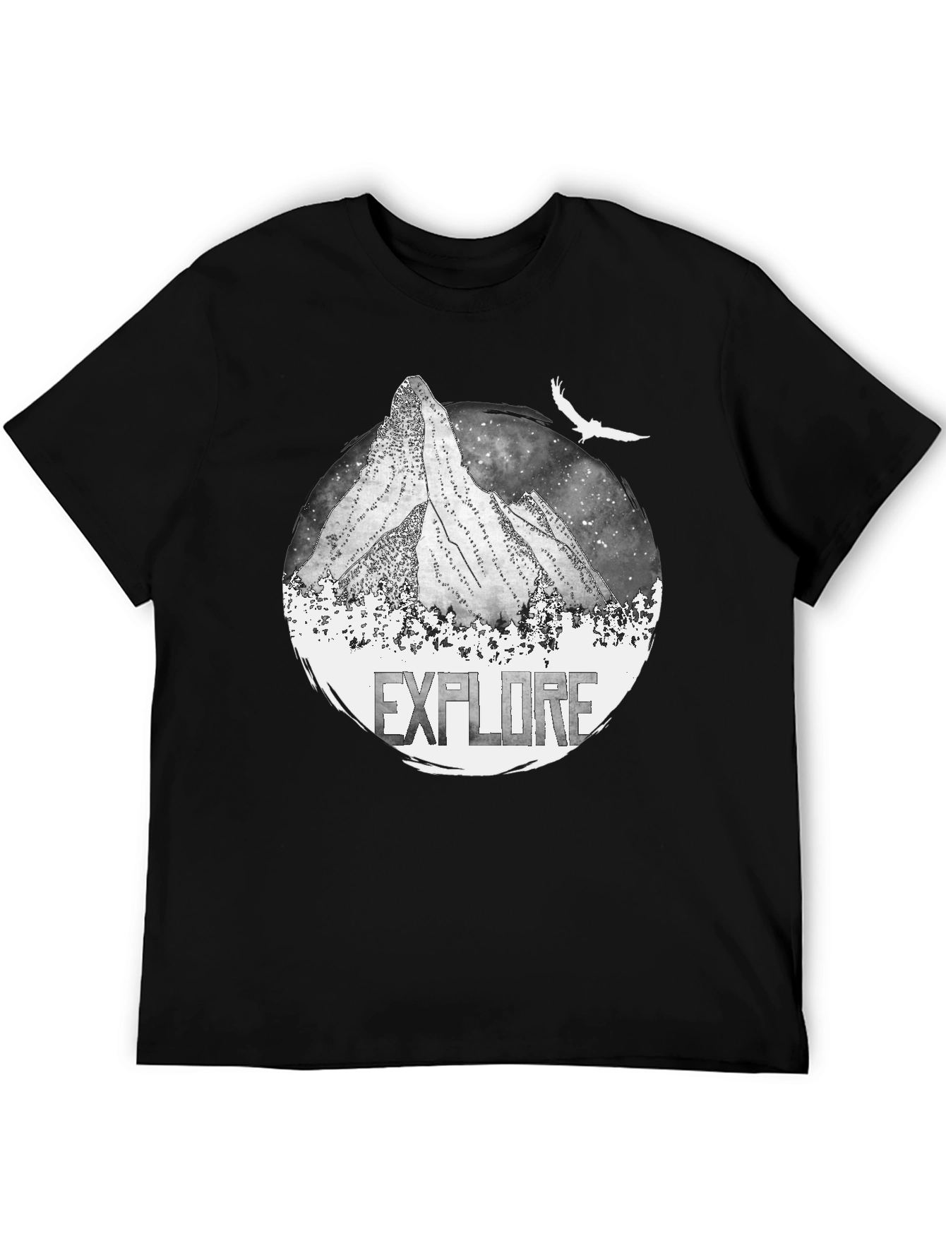 Explore Mountain Graphic Black T-Shirt