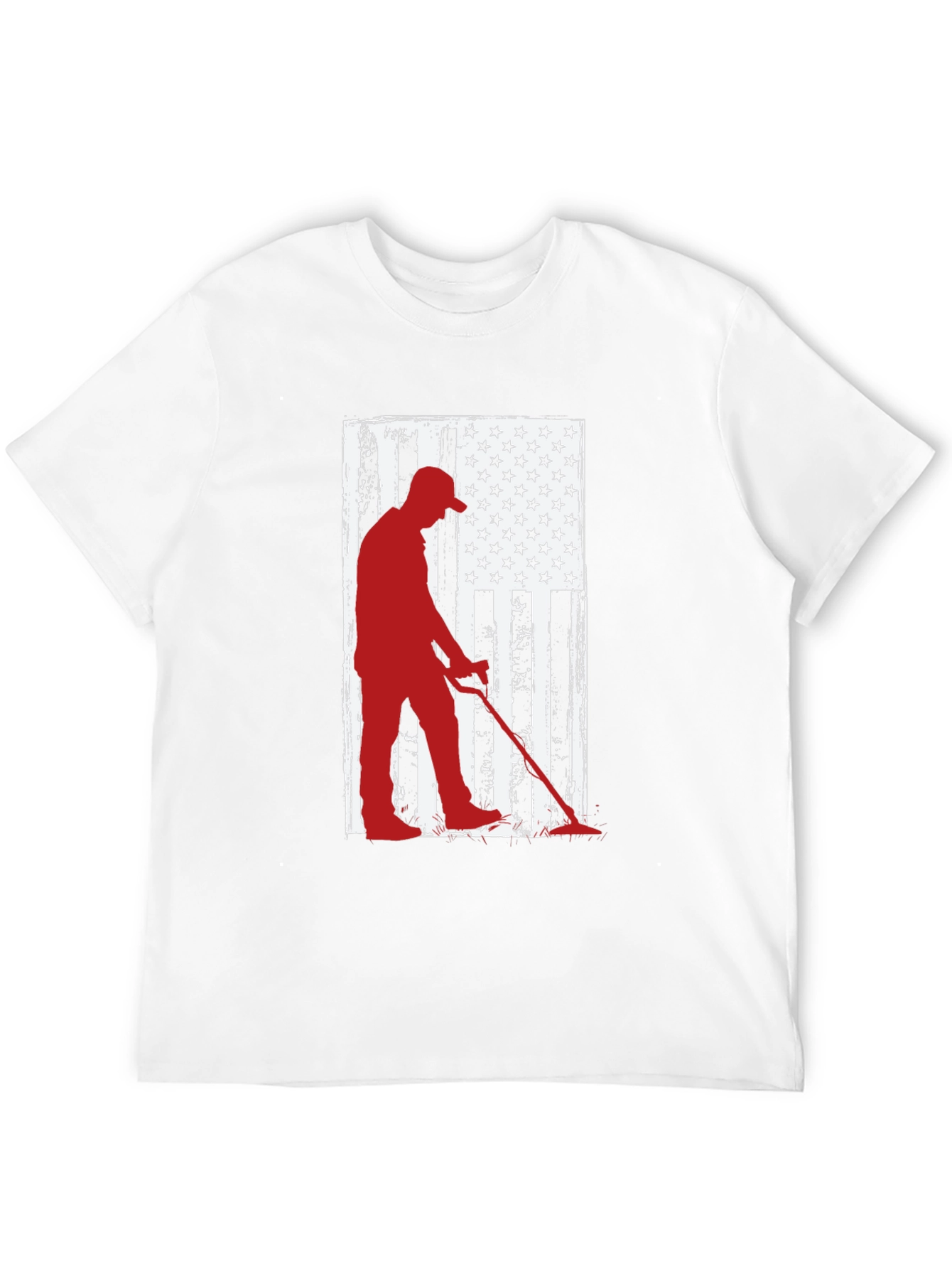 Metal Detector American Flag Graphic Tee