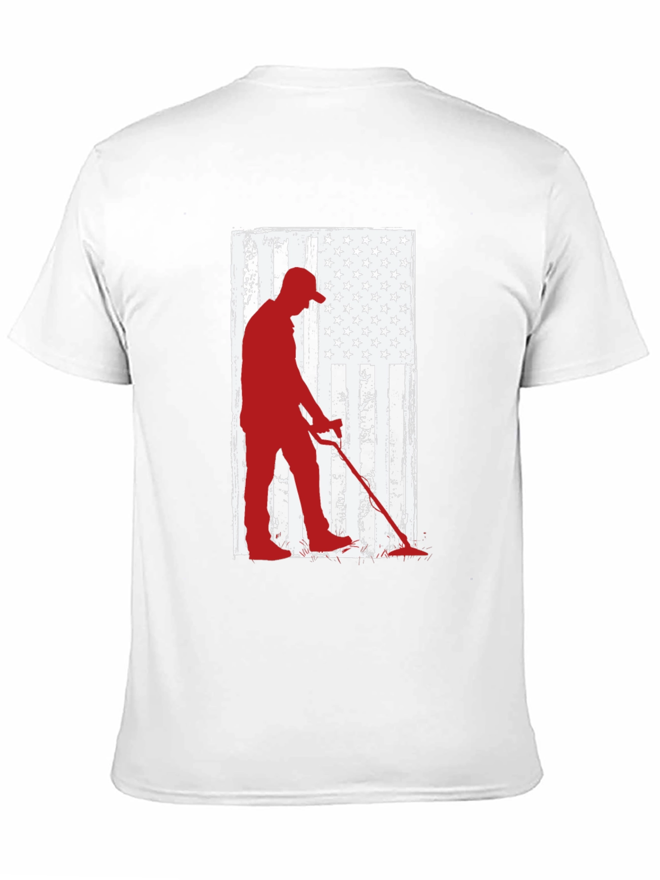 Metal Detector American Flag Graphic Tee