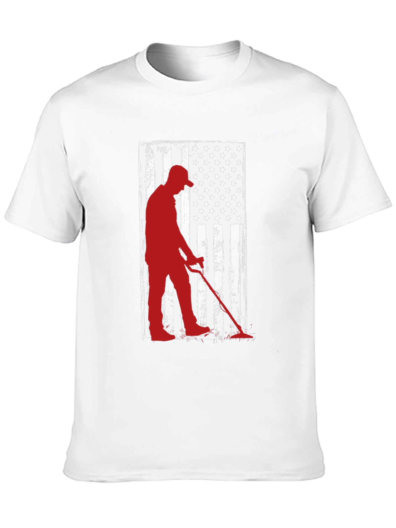 Metal Detector American Flag Graphic Tee