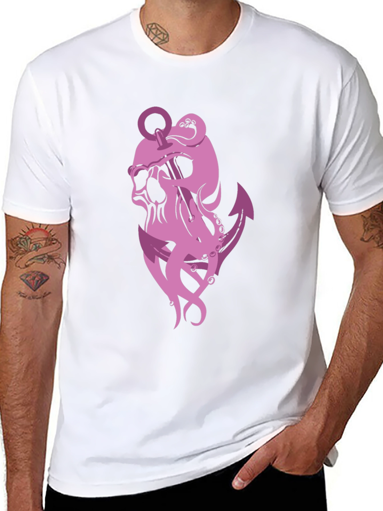 Skull Anchor Kraken Graphic Tee