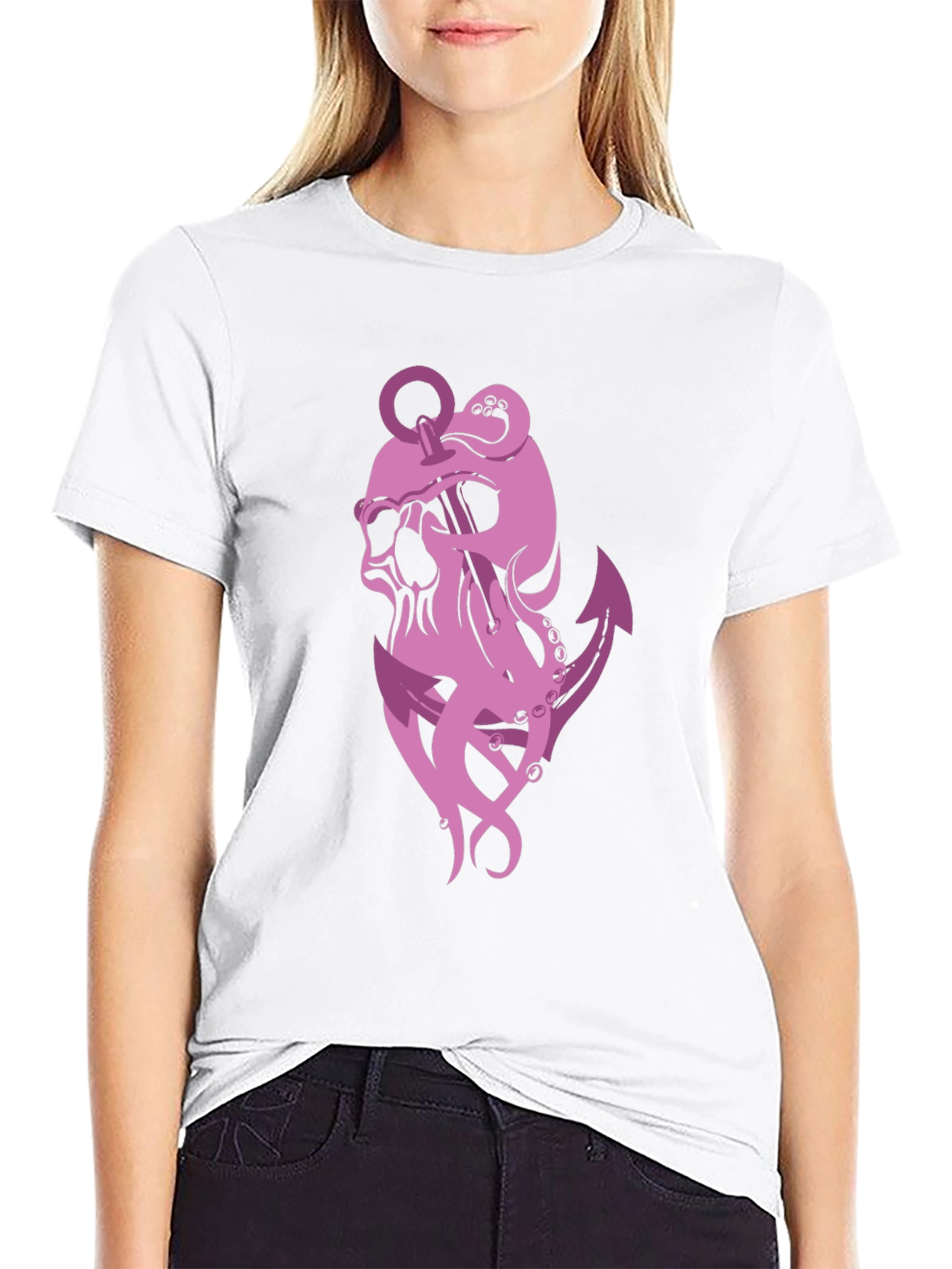 Skull Anchor Kraken Graphic Tee