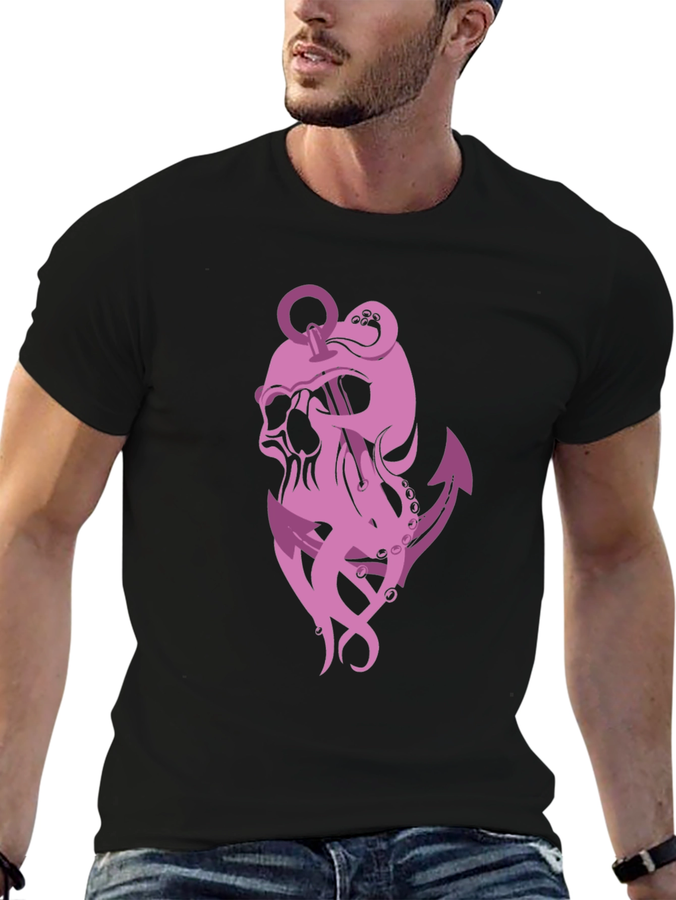 Skull Anchor Kraken Graphic Tee