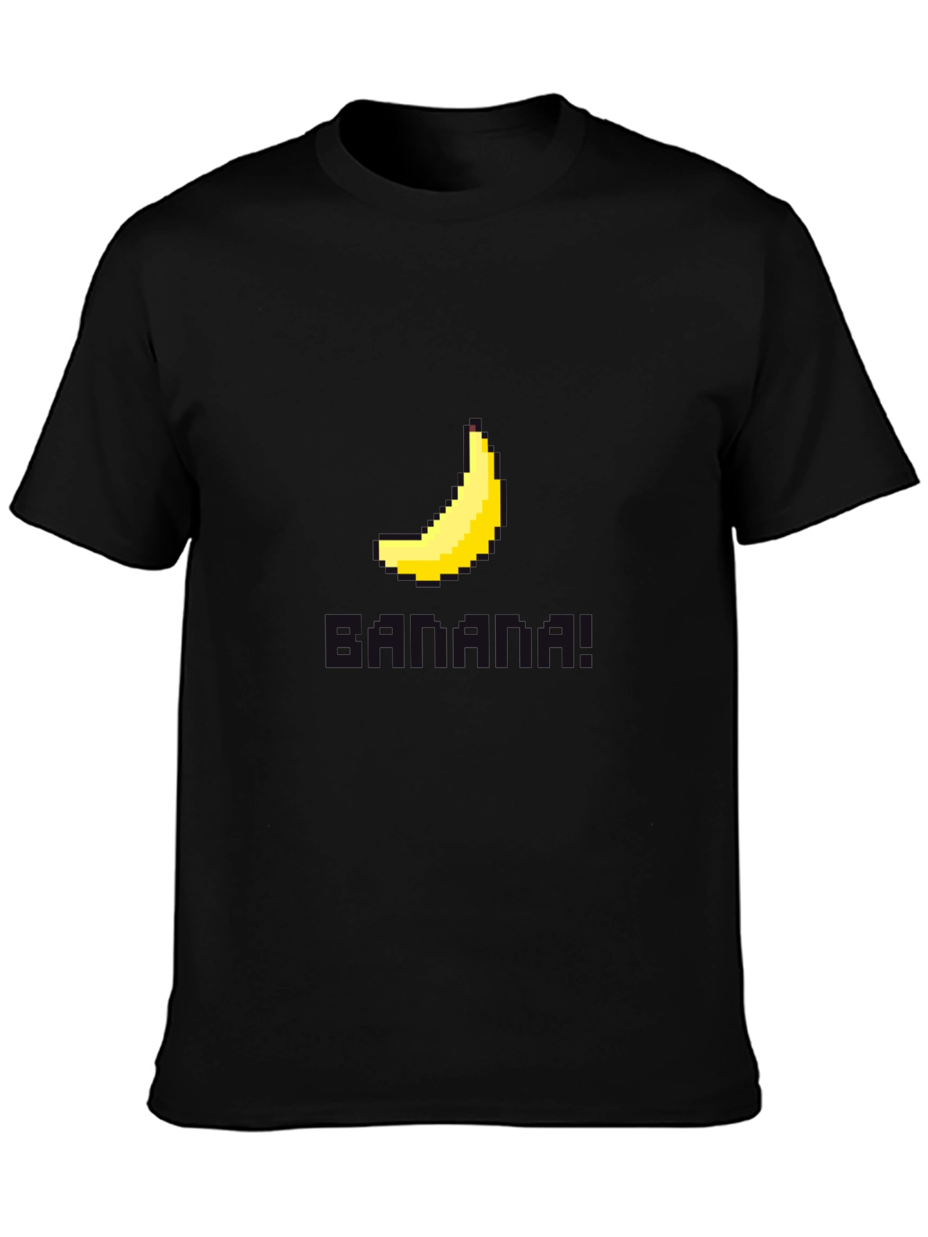 Pixel Banana Black T-Shirt - Gamer Style