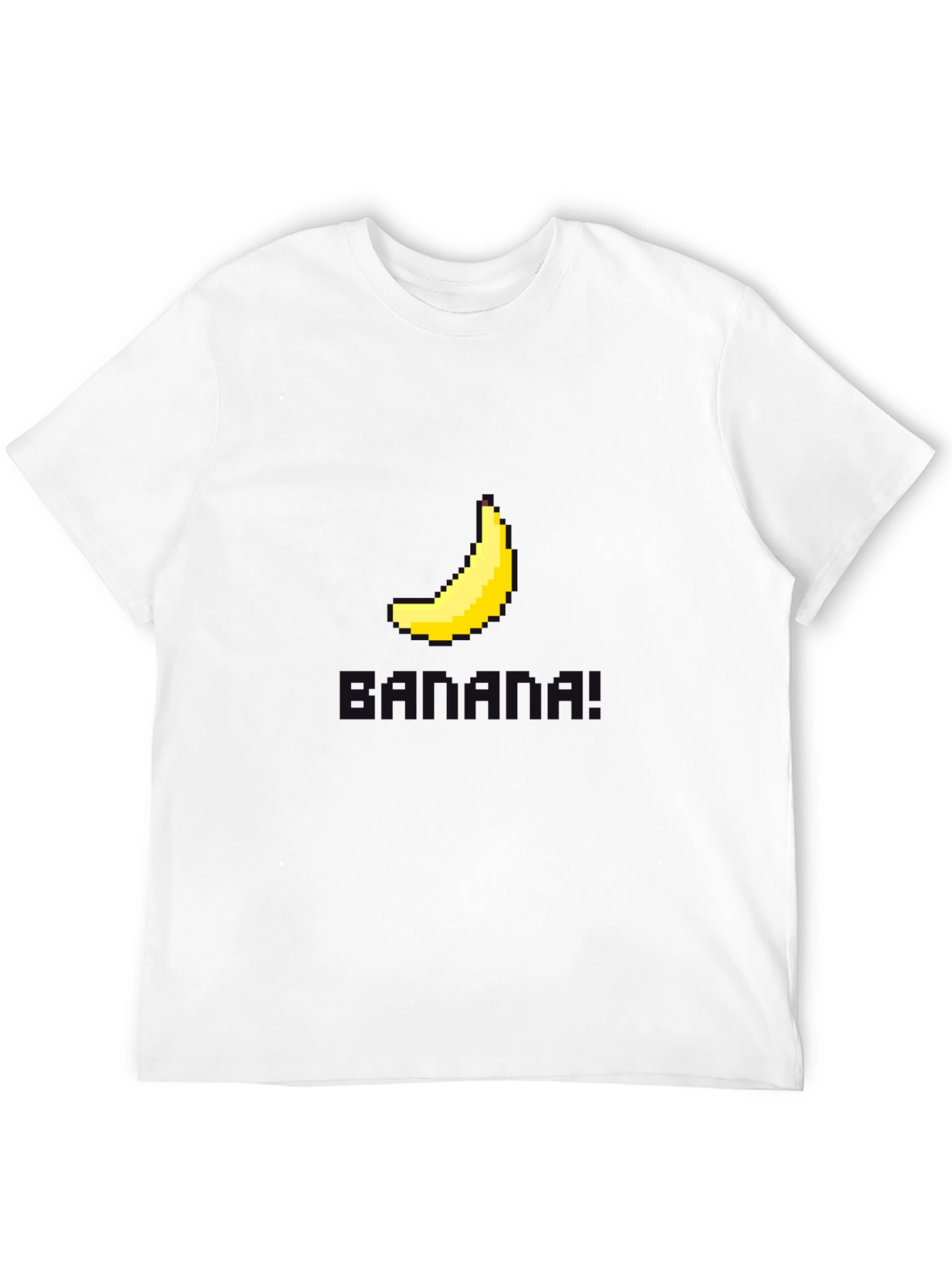 Pixel Banana Black T-Shirt - Gamer Style