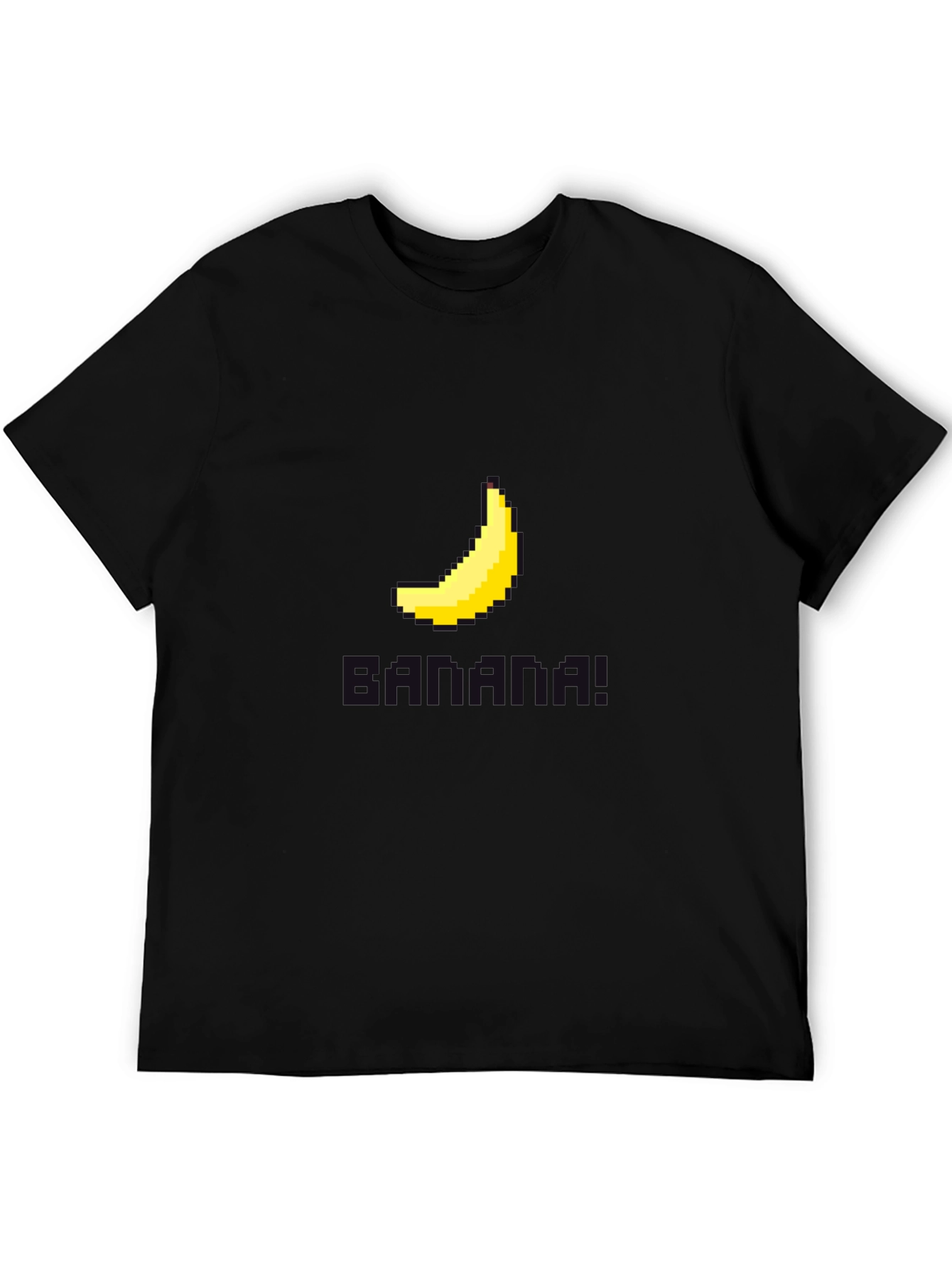 Pixel Banana Black T-Shirt - Gamer Style