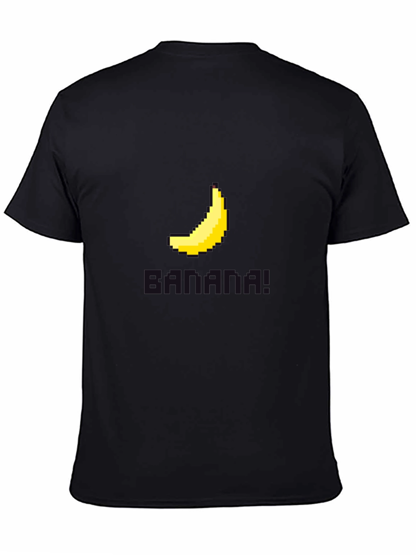 Pixel Banana Black T-Shirt - Gamer Style