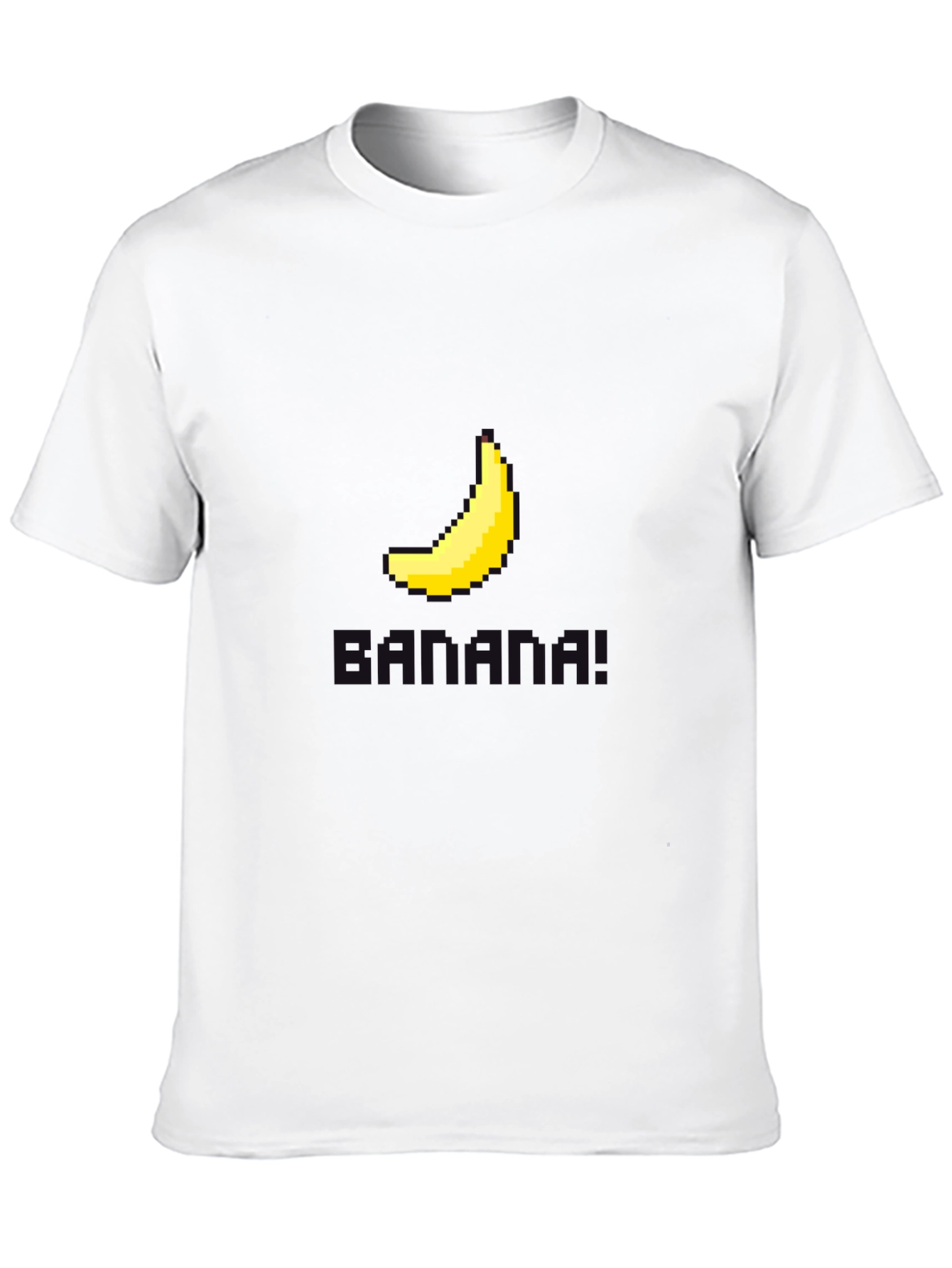 Pixel Banana Black T-Shirt - Gamer Style