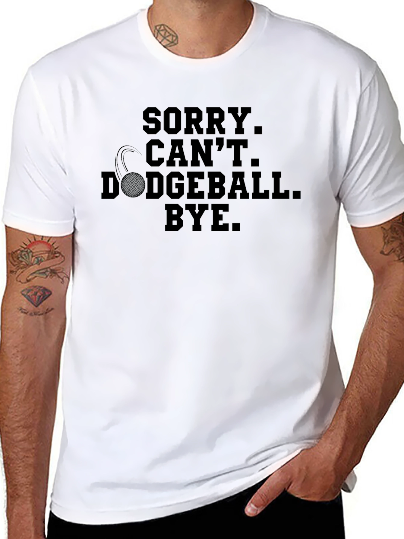 Sorry Cant Dodgeball Bye Graphic T-Shirt