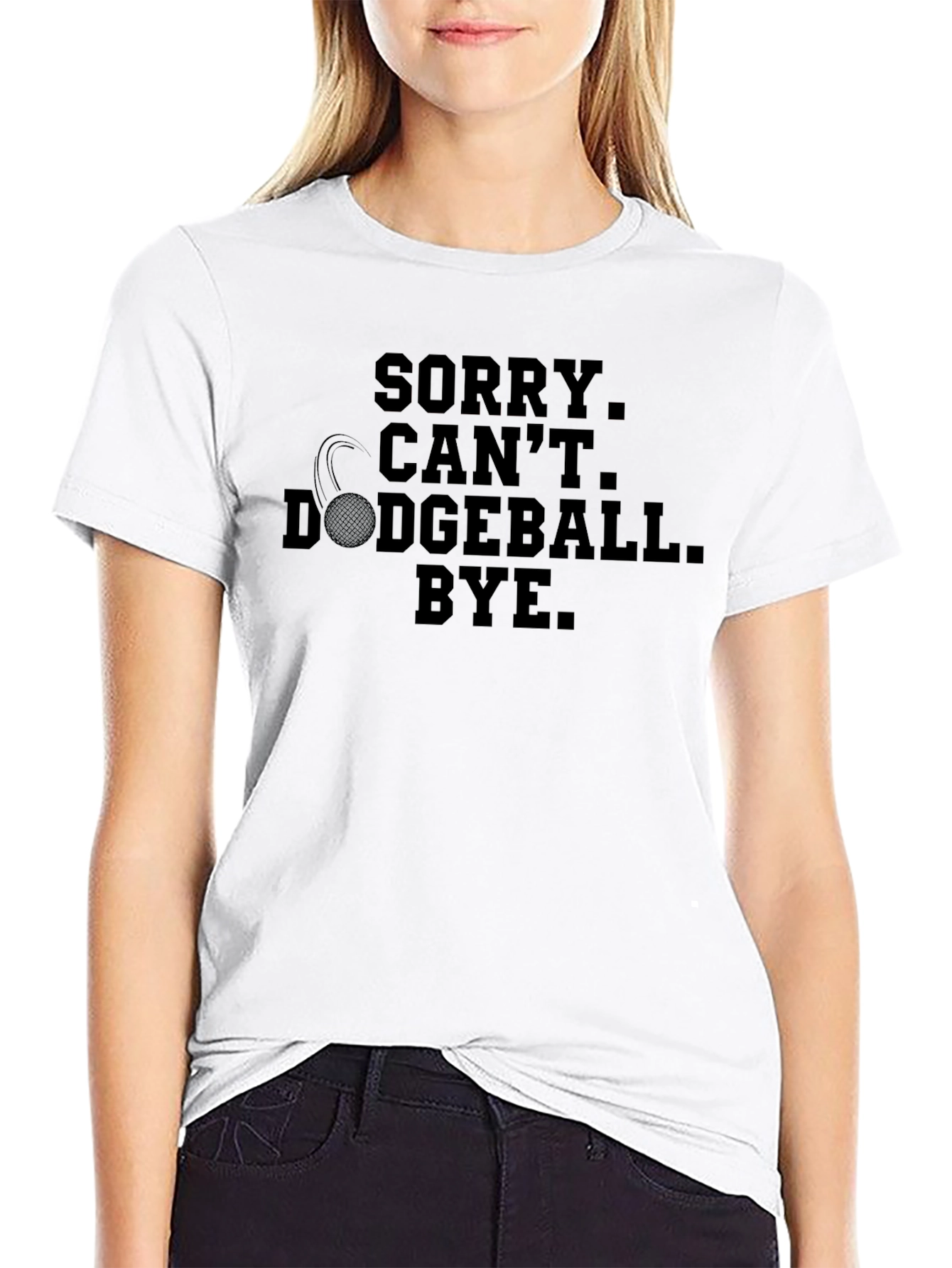 Sorry Cant Dodgeball Bye Graphic T-Shirt