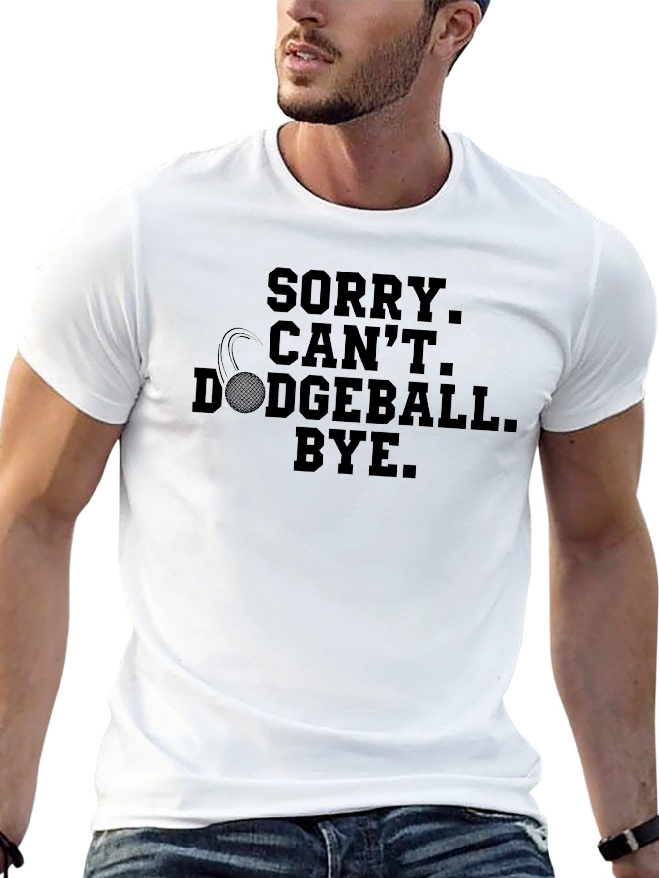 Sorry Cant Dodgeball Bye Graphic T-Shirt