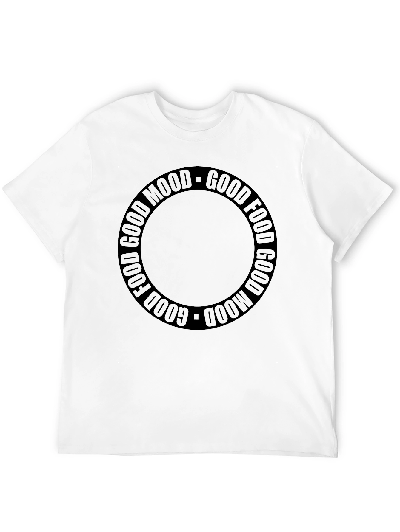 Good Food Good Mood Black T-Shirt