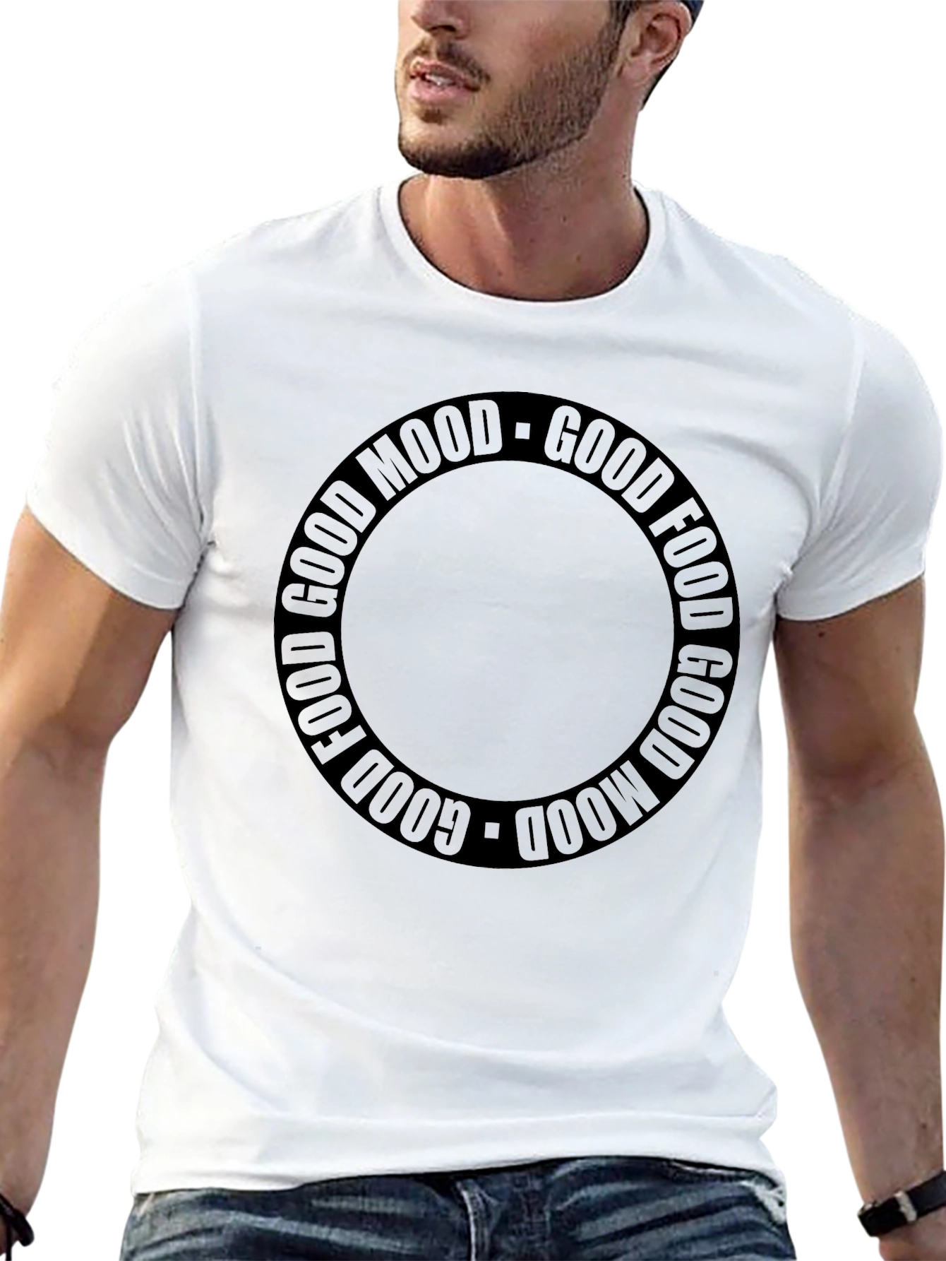 Good Food Good Mood Black T-Shirt