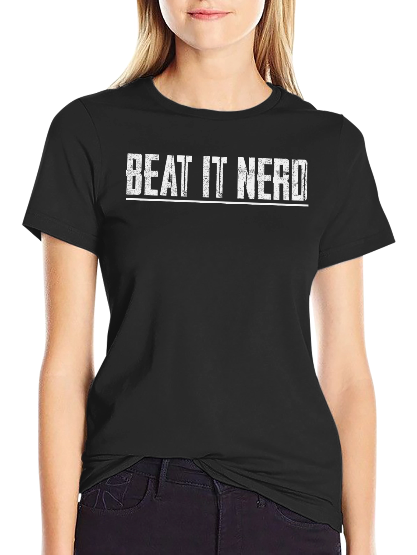 Beat It Nerd Graphic T-Shirt - Short Sleeve