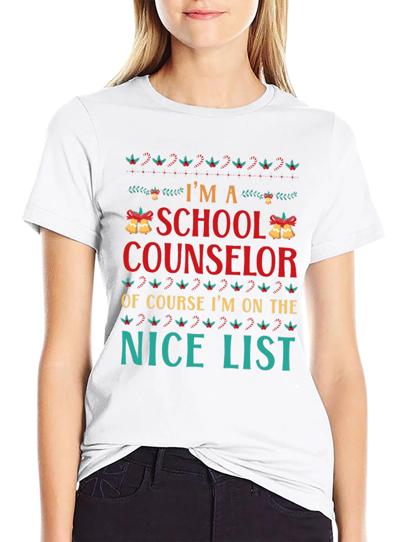 School Counselor Christmas Nice List T-Shirt